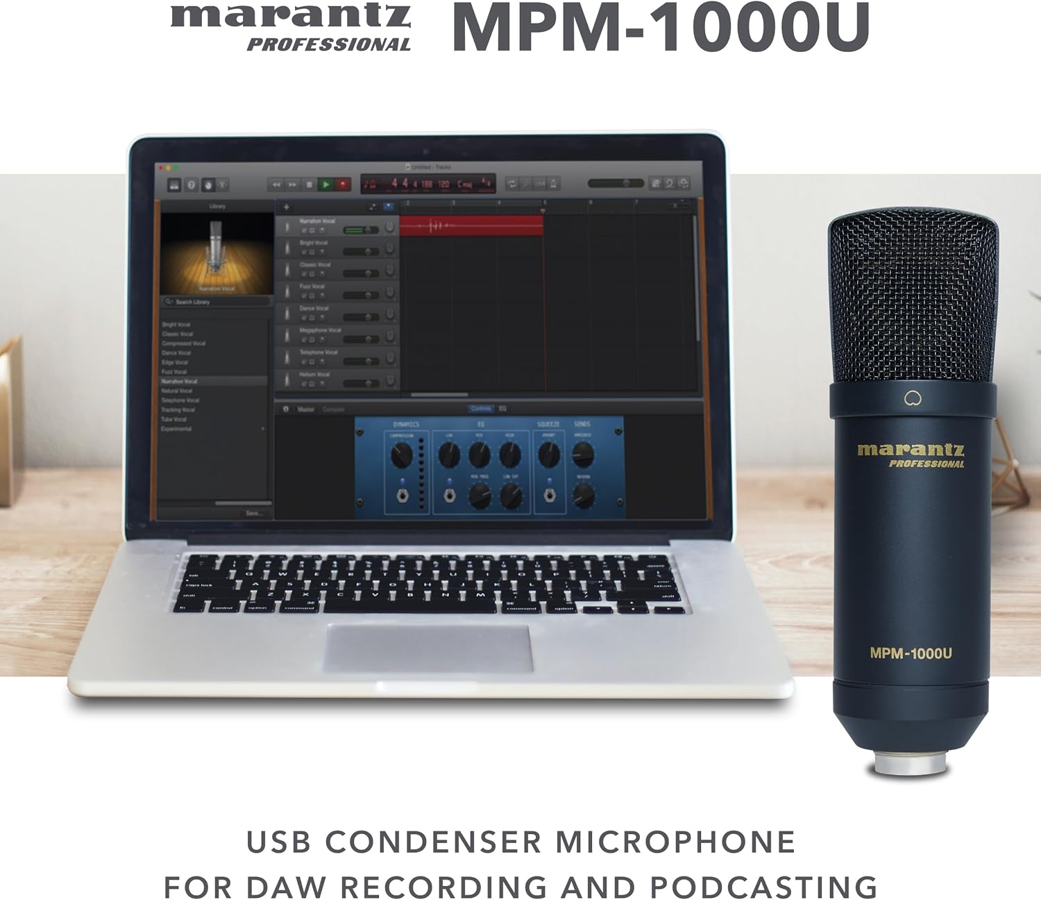 Detalle de Marantz Professional MPM-1000U USB Condenser Microphone with Cardioid Pickup