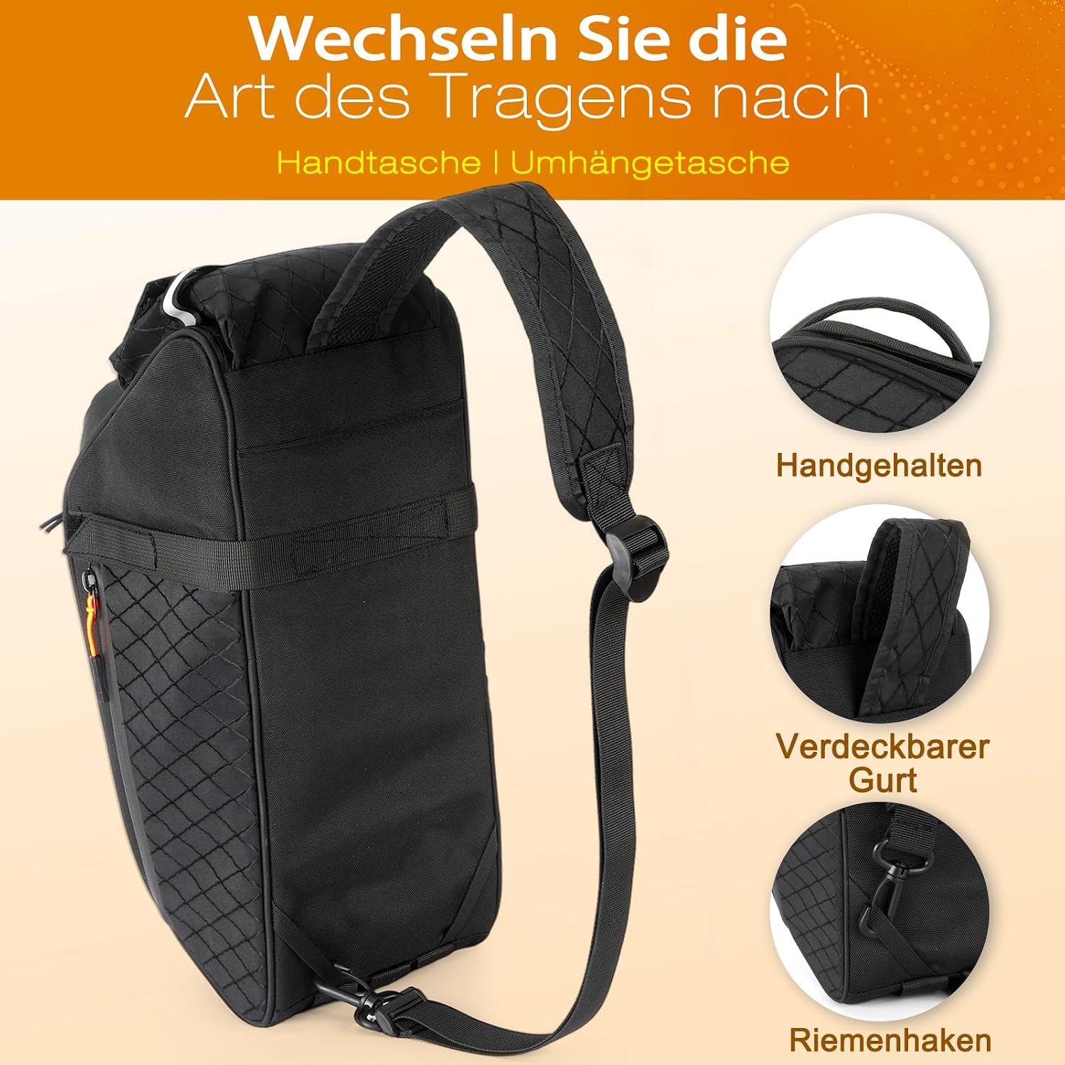 Thumbnail 3 de toptrek 3-in-1 Fahrradtaschen Gepäckträger – 10L, wasserdicht, flexibel einsetzbar