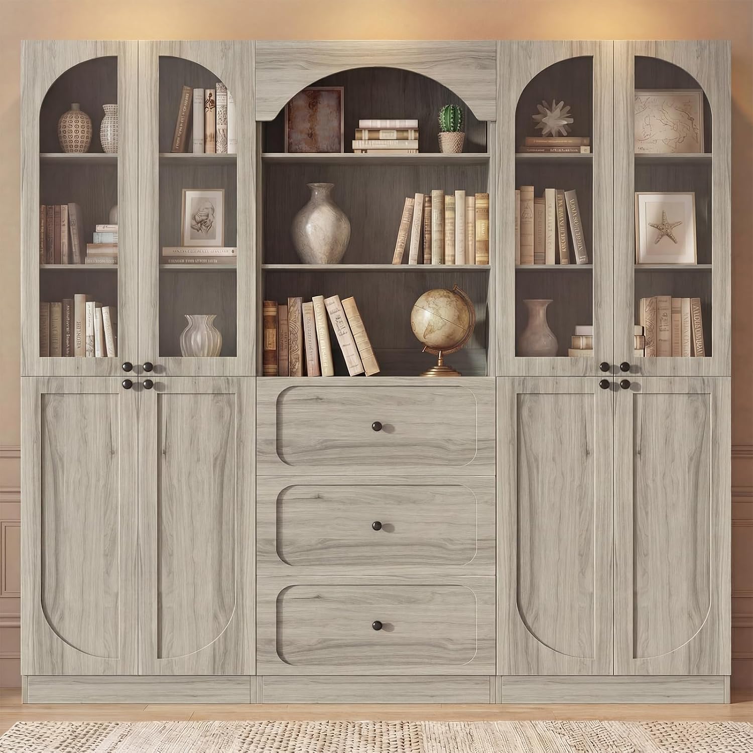 Detalle de Cyclysio Bookcase, 80-Inch Tall