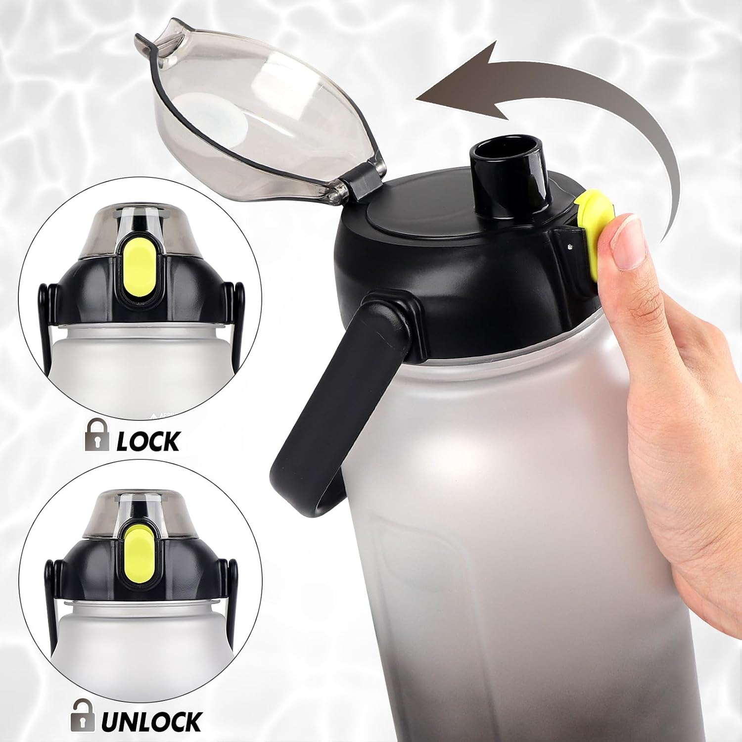 Thumbnail 4 de GXCROR Water Bottle 2L with Straw – 100% Leakproof, BPA Free, Anti-Rupture