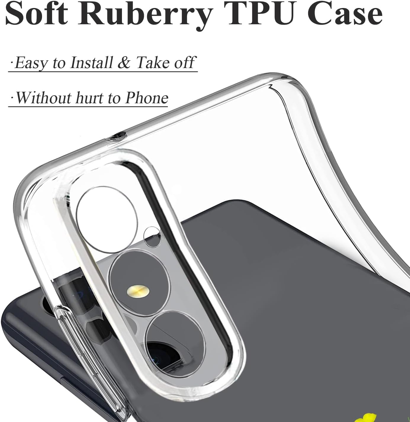 Detalle 2 de Unov Galaxy A35 5G Case Clear Floral Bouquet