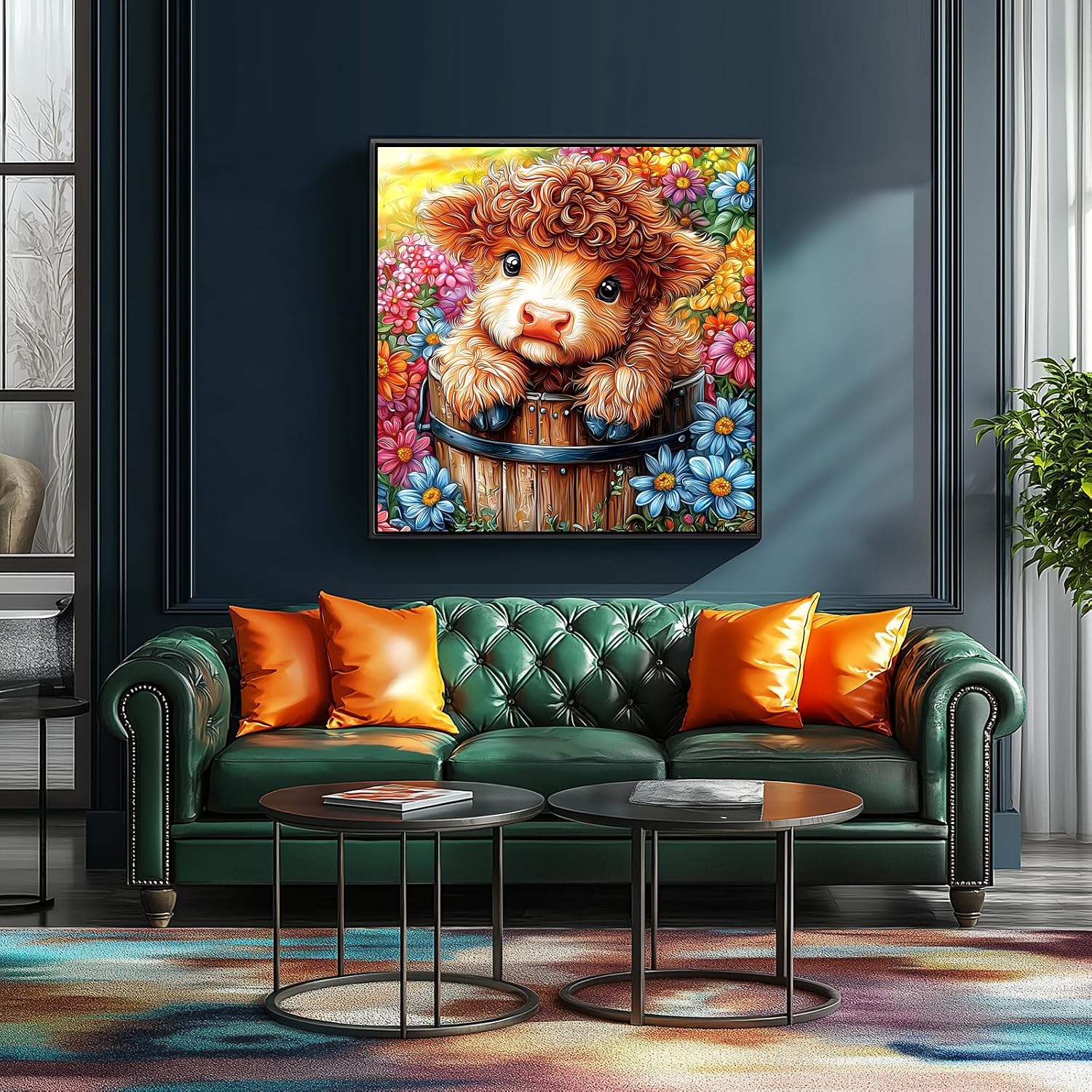 Detalle 2 de Highland Cow 500-Piece Jigsaw Puzzle for Adults 🧩