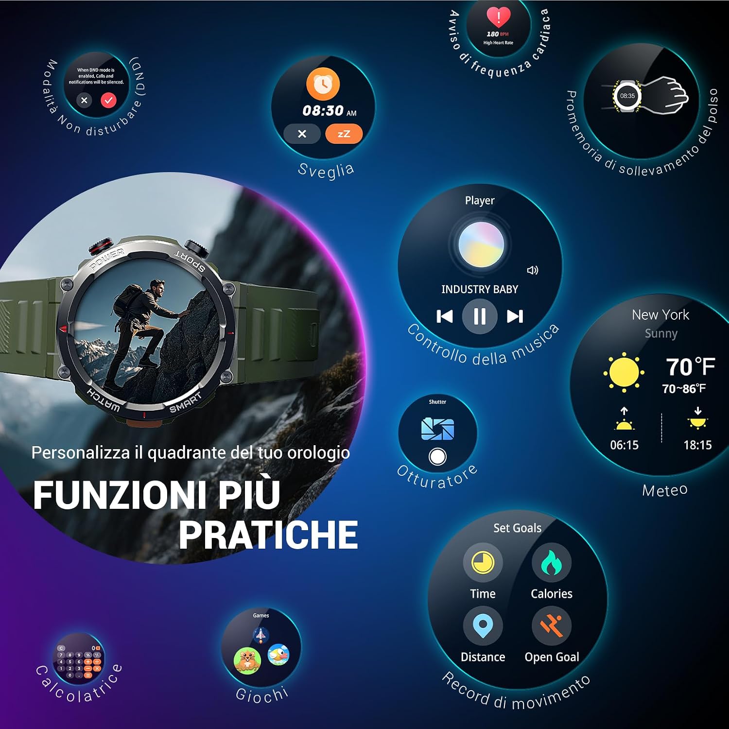 Thumbnail 6 de Blackview W50Pro Smartwatch Uomo 1,45