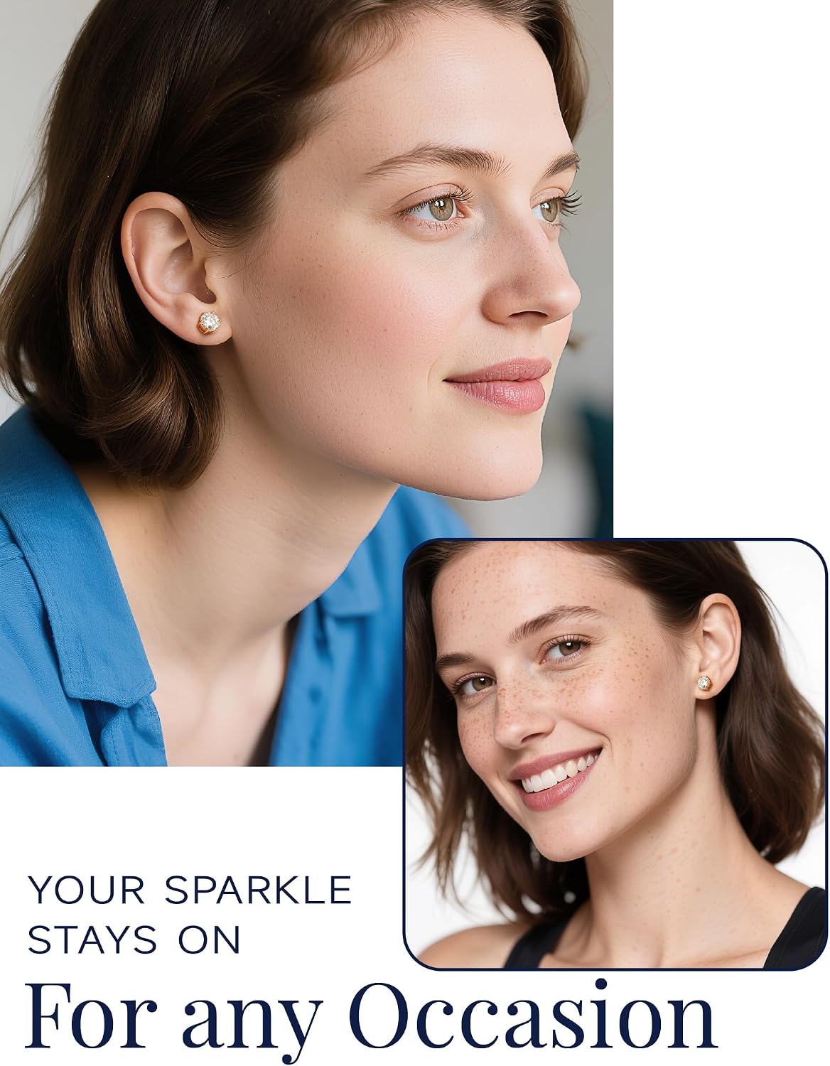Detalle 2 de MomentWish Orecchini Moissanite 1 ct per pezzo