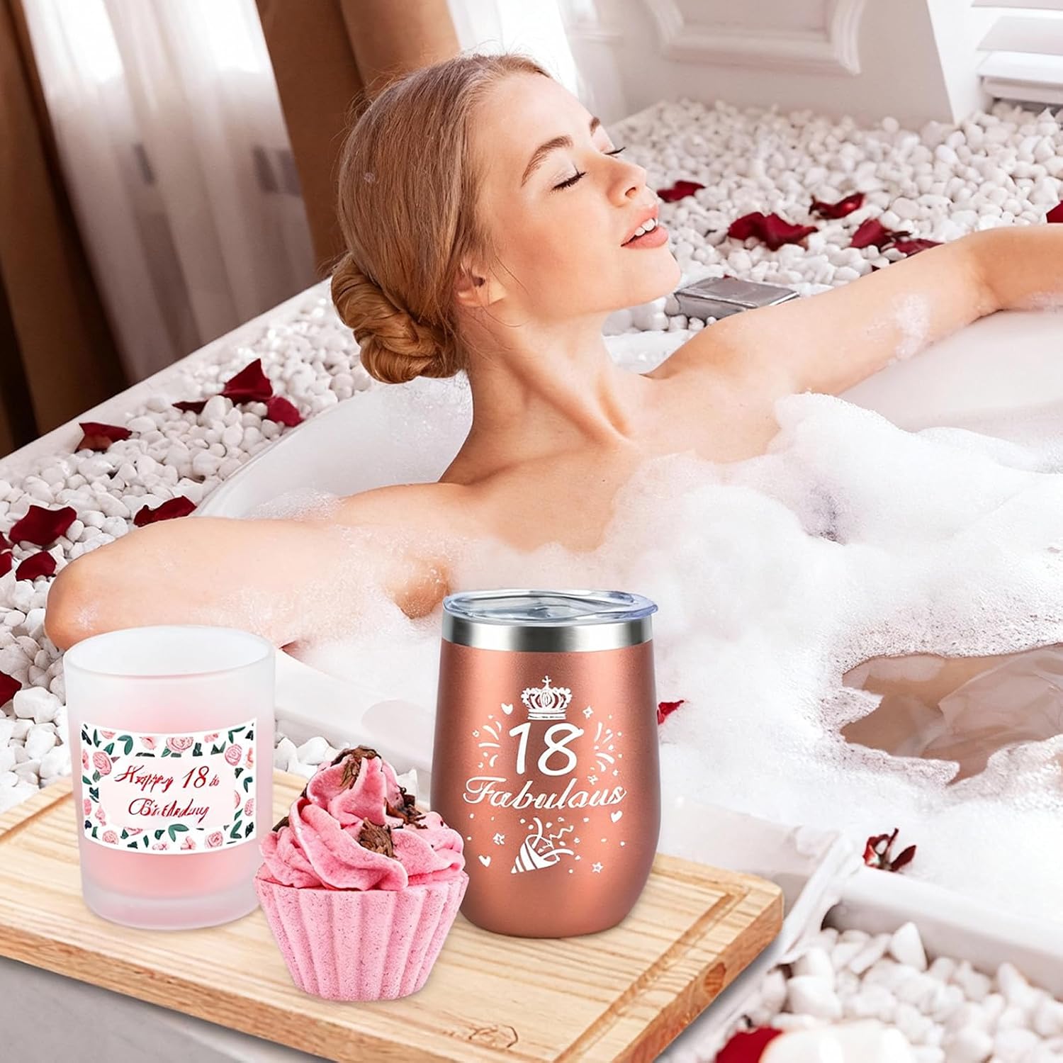 Detalle 2 de Belillpipi Geschenkset 18. Geburtstag für Frauen