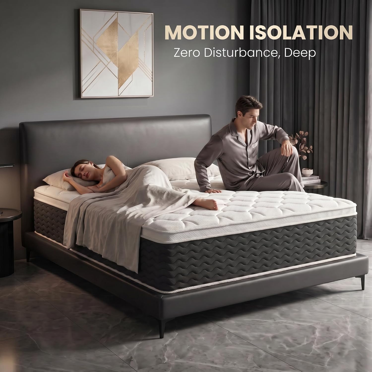 Thumbnail 6 de Vraolia 12-Inch Queen Hybrid Mattress, Gel Memory Foam and Pocket Springs
