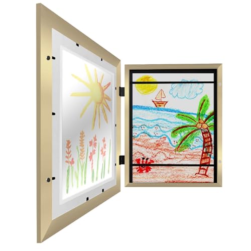 Detalle de Americanflat A4 Marco Dorado para Arte Infantil - Pack 2 🖼