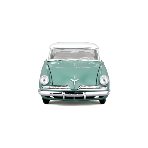 Detalle de Maisto 31651G Studebaker Starliner 1/18 — Véhicule miniature précis, vert et gris
