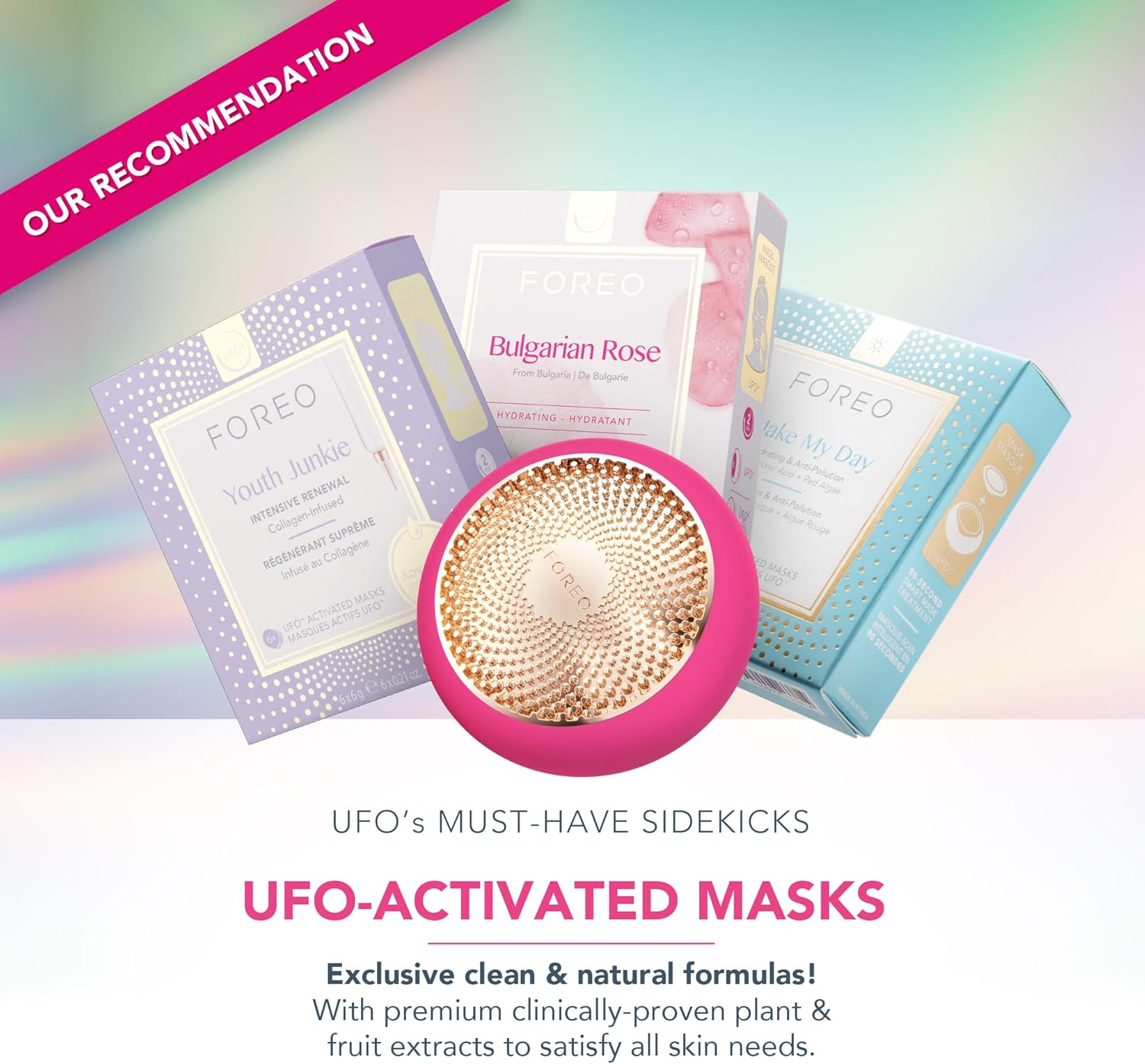 Thumbnail 3 de FOREO UFO 3 masque hydratant visage profond – Spa visage 5 en 1 LED rouge, chaud/froid et massage T-Sonic