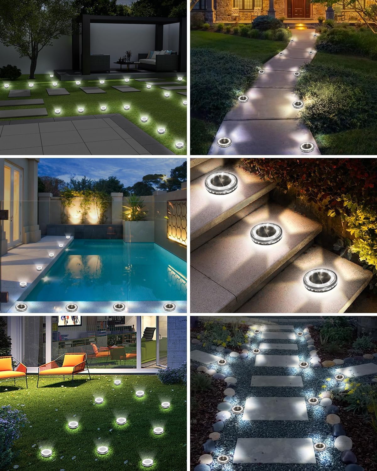 Detalle 1 de Bowfar B-XDM-18K set van 18 zonnelampen voor buiten, IP65, 12 leds