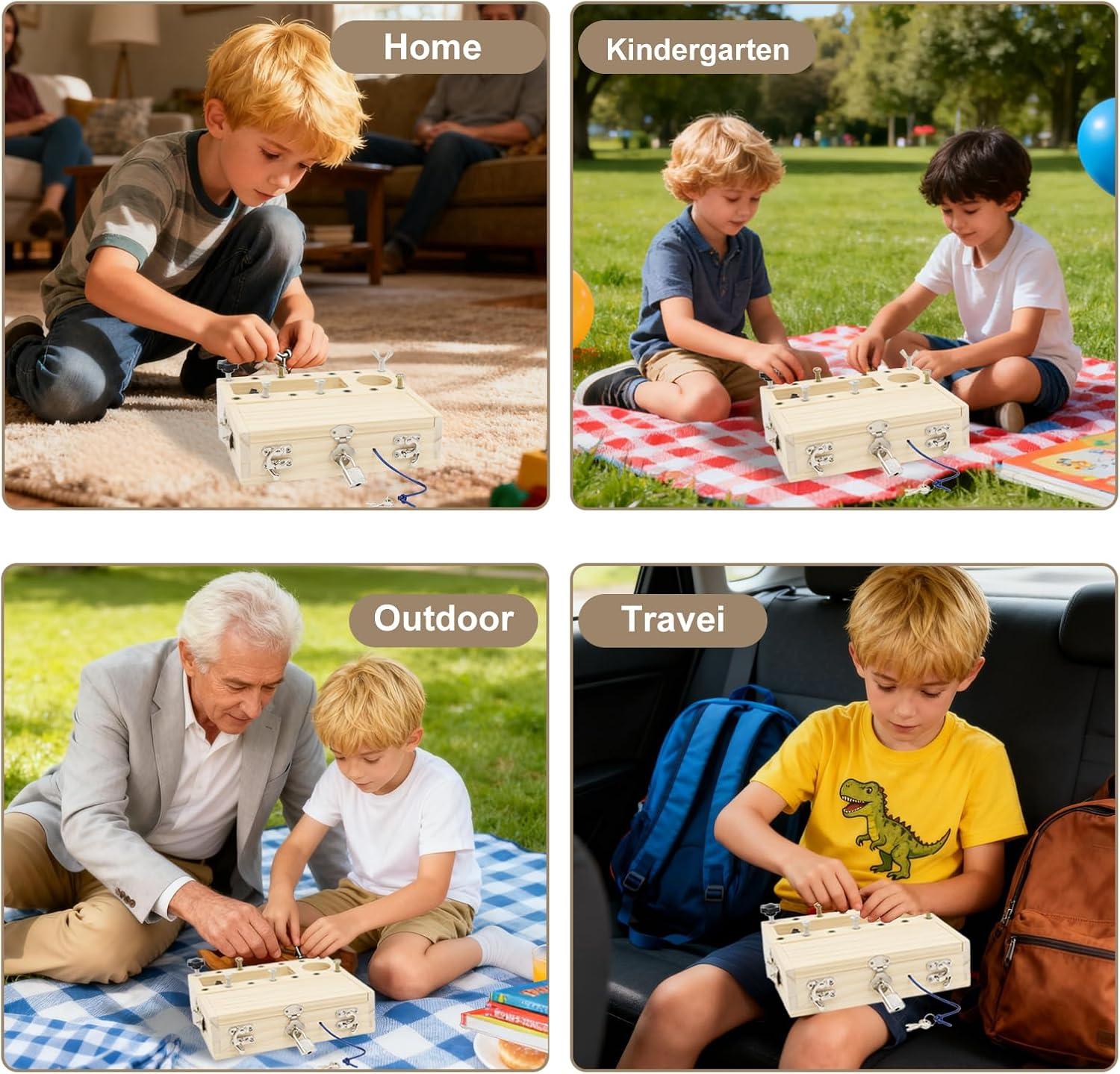 Thumbnail 6 de Montessori Busy Board Holzschraubset ab 3 Jahren