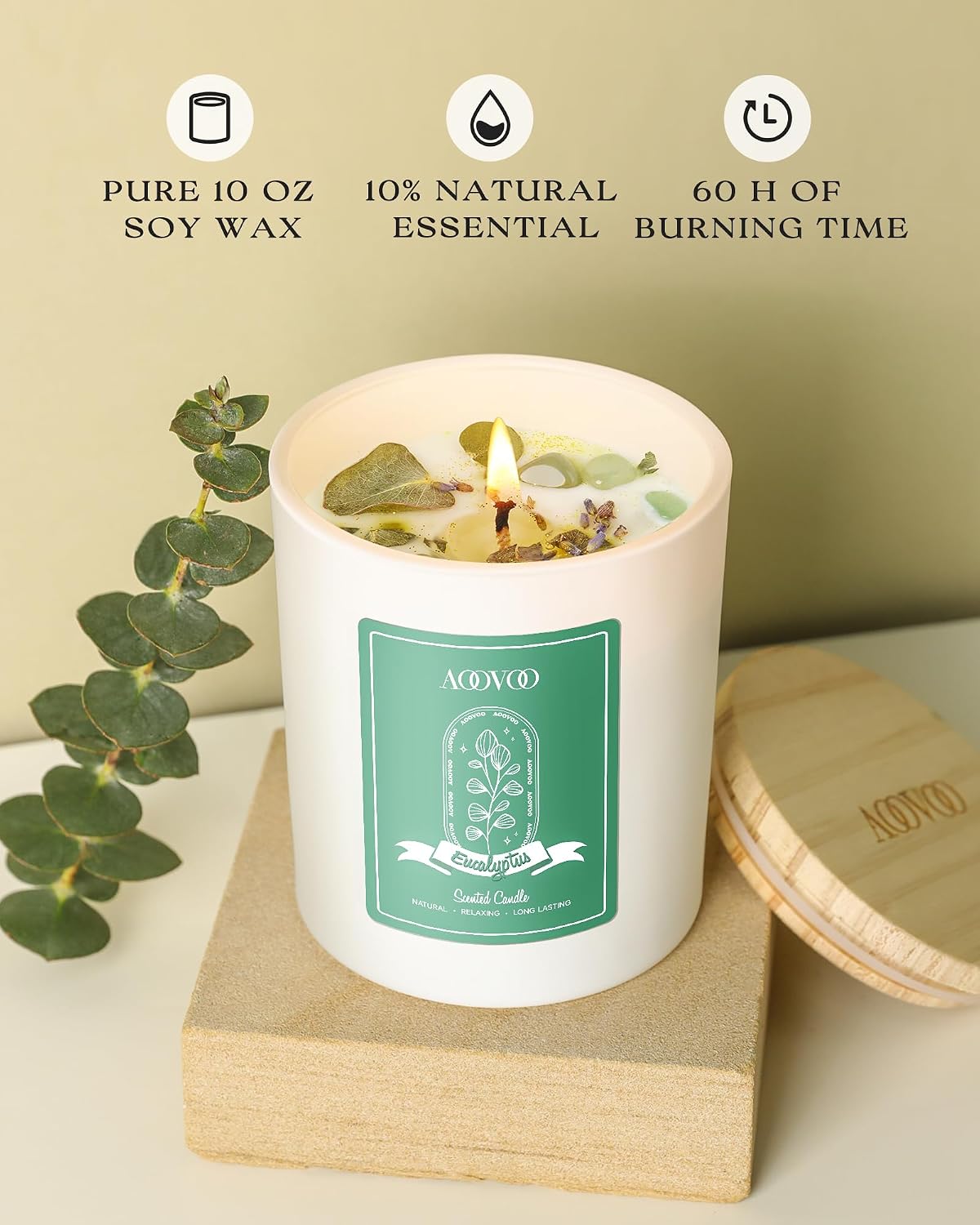 Detalle 2 de AOOVOO Soy Candle 10 oz