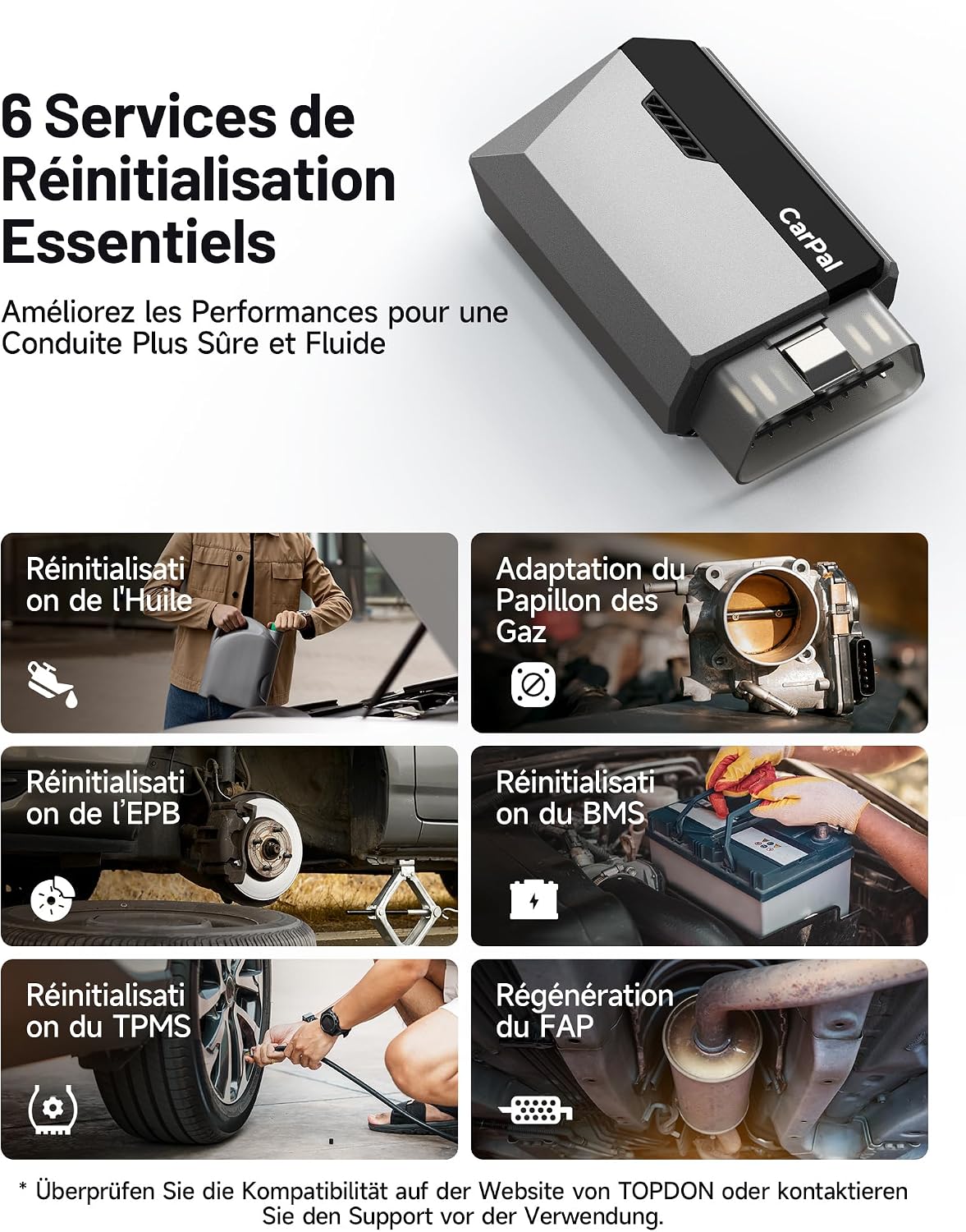 Detalle 2 de TOPDON Carpal-A Valise diagnostic voiture Bluetooth
