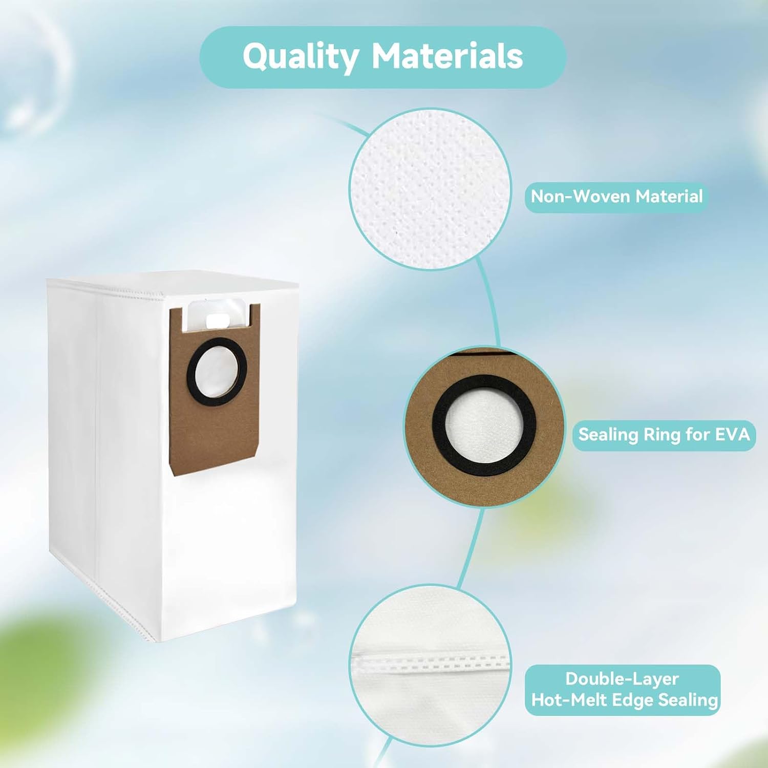 Detalle de WAIKAS 20 Pack Dust Bags for Eufy Omni S1 Pro and S1 Pro Robot Vacuum Cleaner