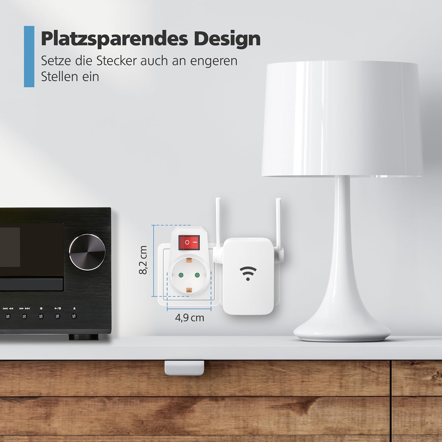 Thumbnail 3 de benon 3er-Set Steckdosen-Adapter mit Schalter und Kindersicherung (Schuko, bis 3680 Watt)