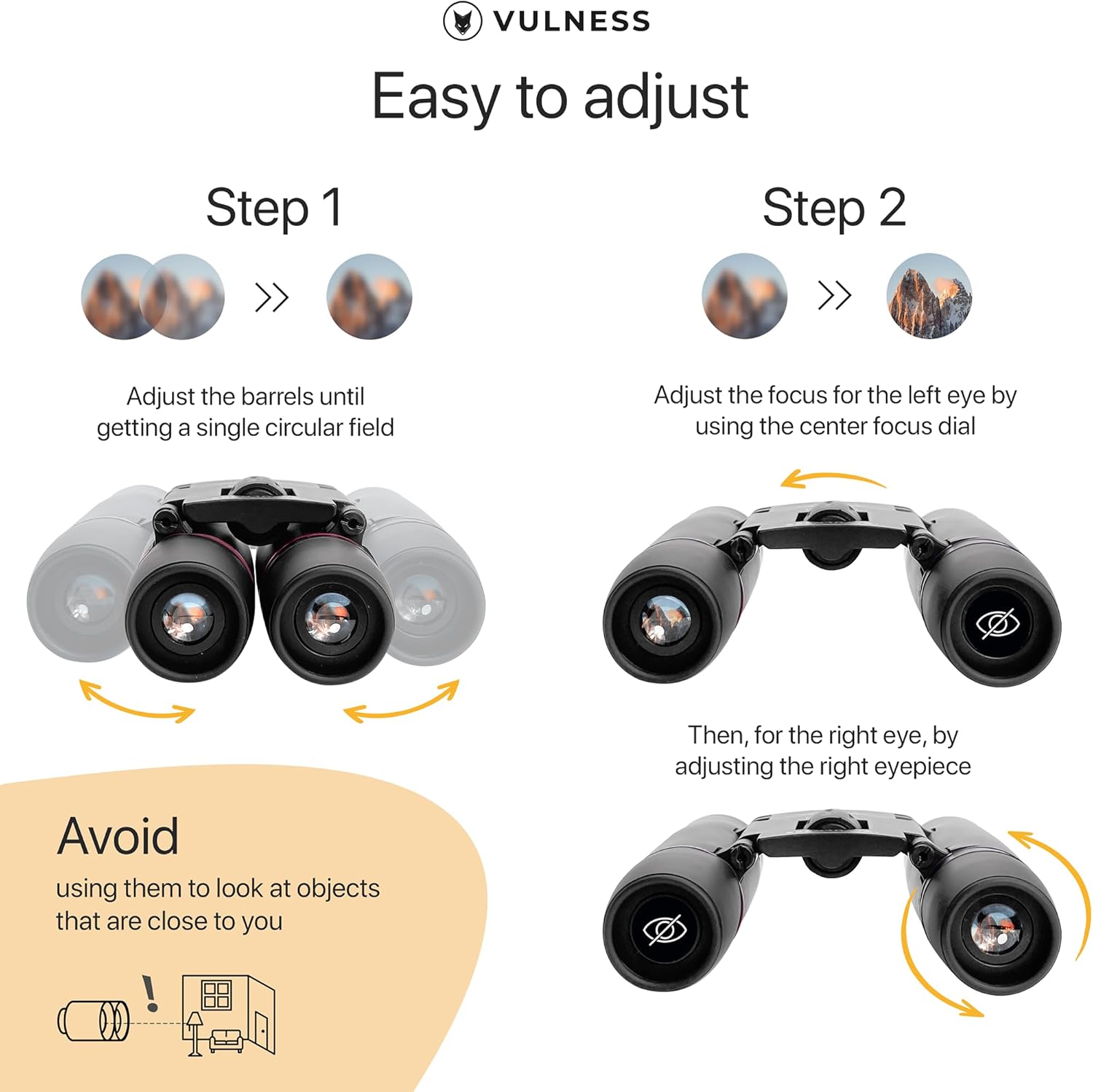 Thumbnail 3 de VULNESS Binoculars for Adults — Compact 8x21 Pocket Binoculars for Travel, Bird Watching, and Cruise Ship Adventures