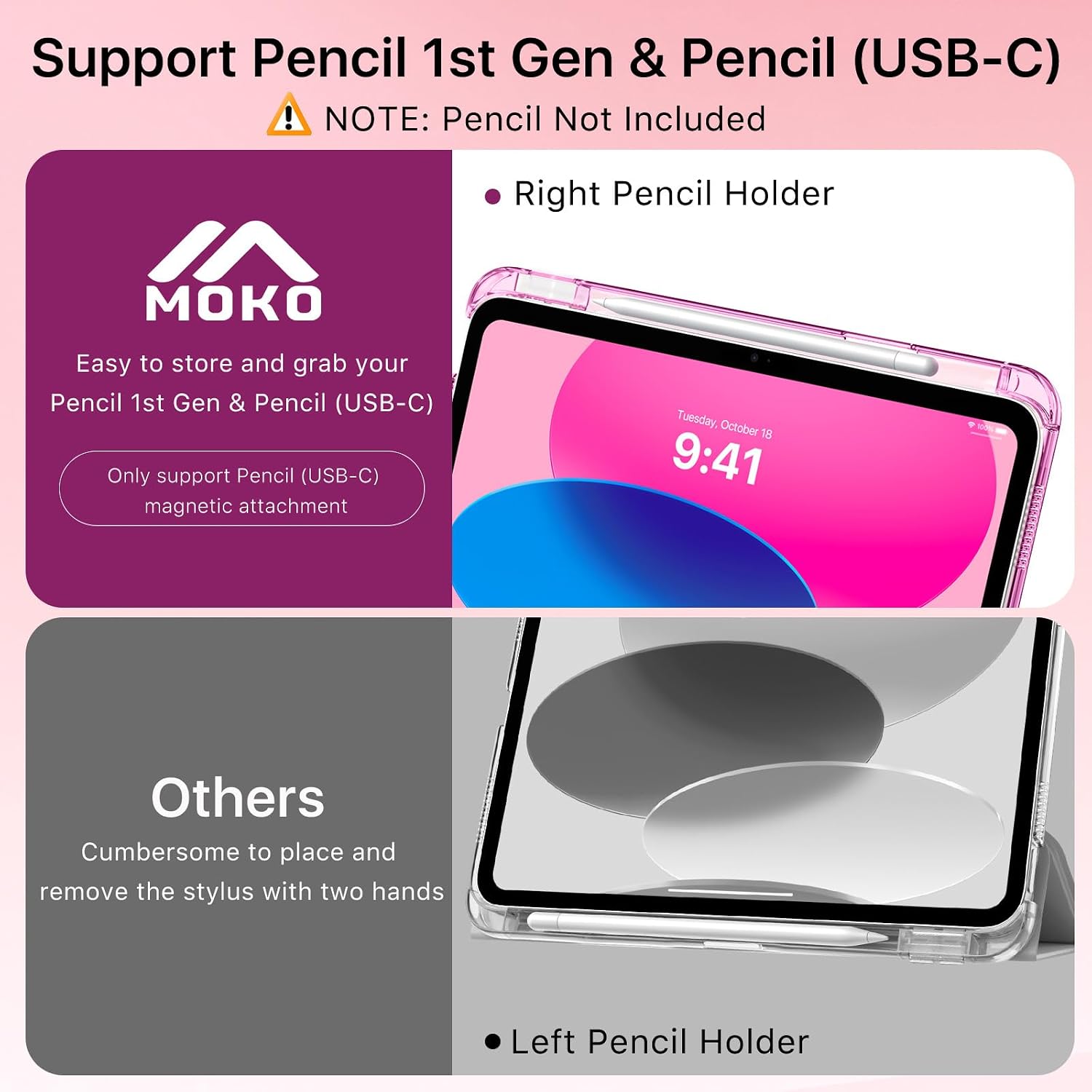 Thumbnail 5 de MoKo Hülle für iPad (A16) 11 Zoll + 10.9 Zoll – Schlank, leicht und mit Stifthalter