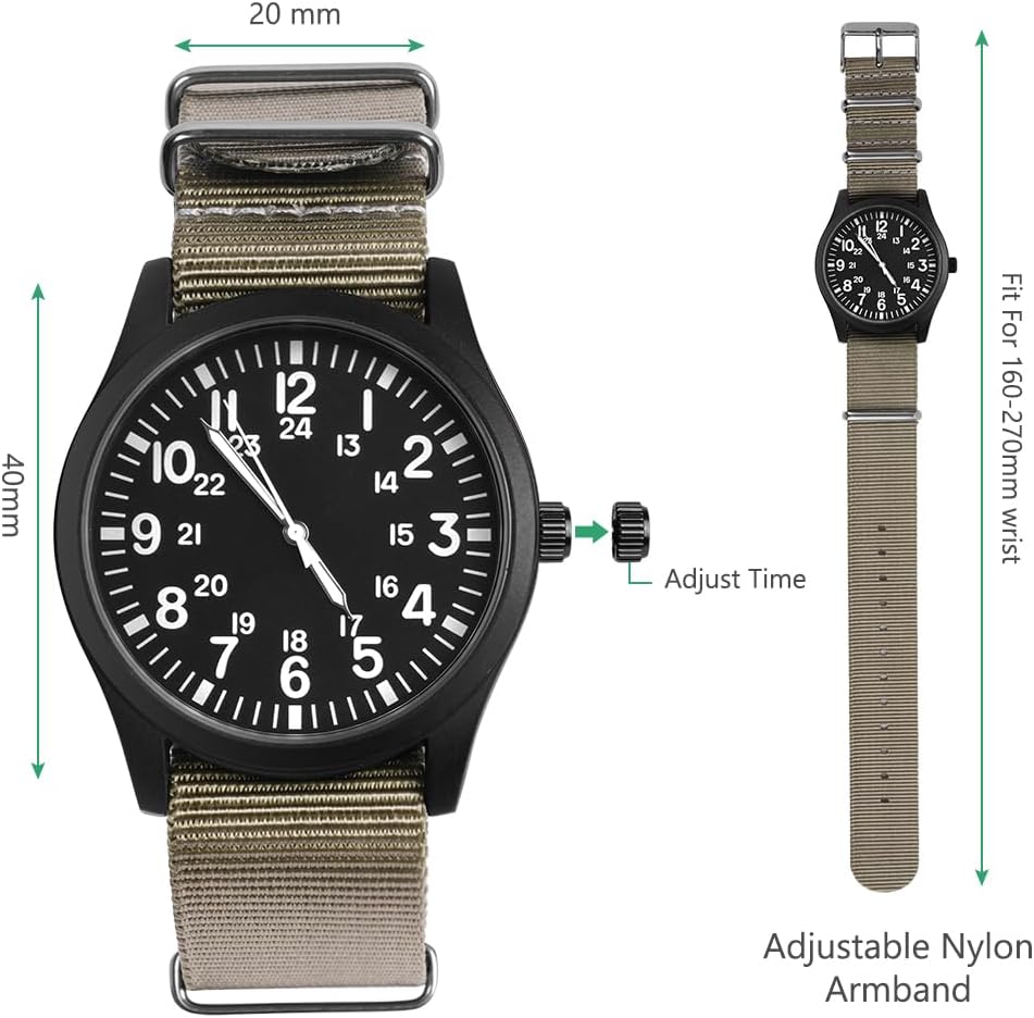 Detalle 2 de Vicloon Herren Uhr 45 mm reloj analógico