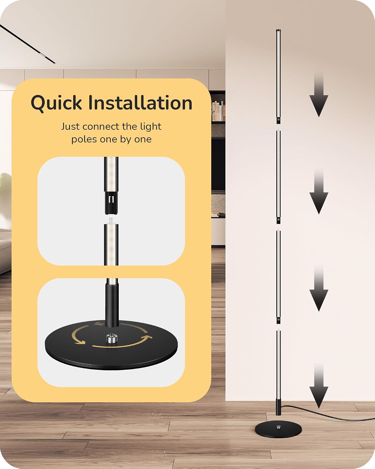 Thumbnail 6 de LED floor lamp 2 pack, 146cm EDISHINE