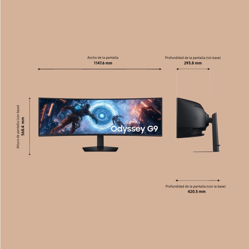 Thumbnail 2 de Samsung Odyssey G9 LS49FG916EUXEN: monitor ultrapanorámico 49" VA 144 Hz para juego inmersivo