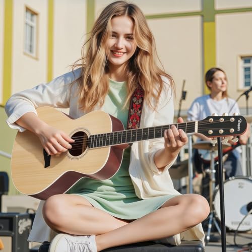 Thumbnail 3 de Aucuu Tracolla per Chitarra: cinghia in cotone regolabile con estremità in pelle e accessori inclusi