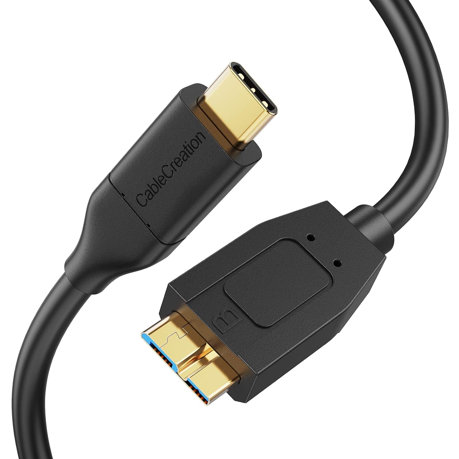 Detalle de CableCreation USB C to Micro B Short Cable 1FT: 10Gbps USB 3.1 for External Drives and More