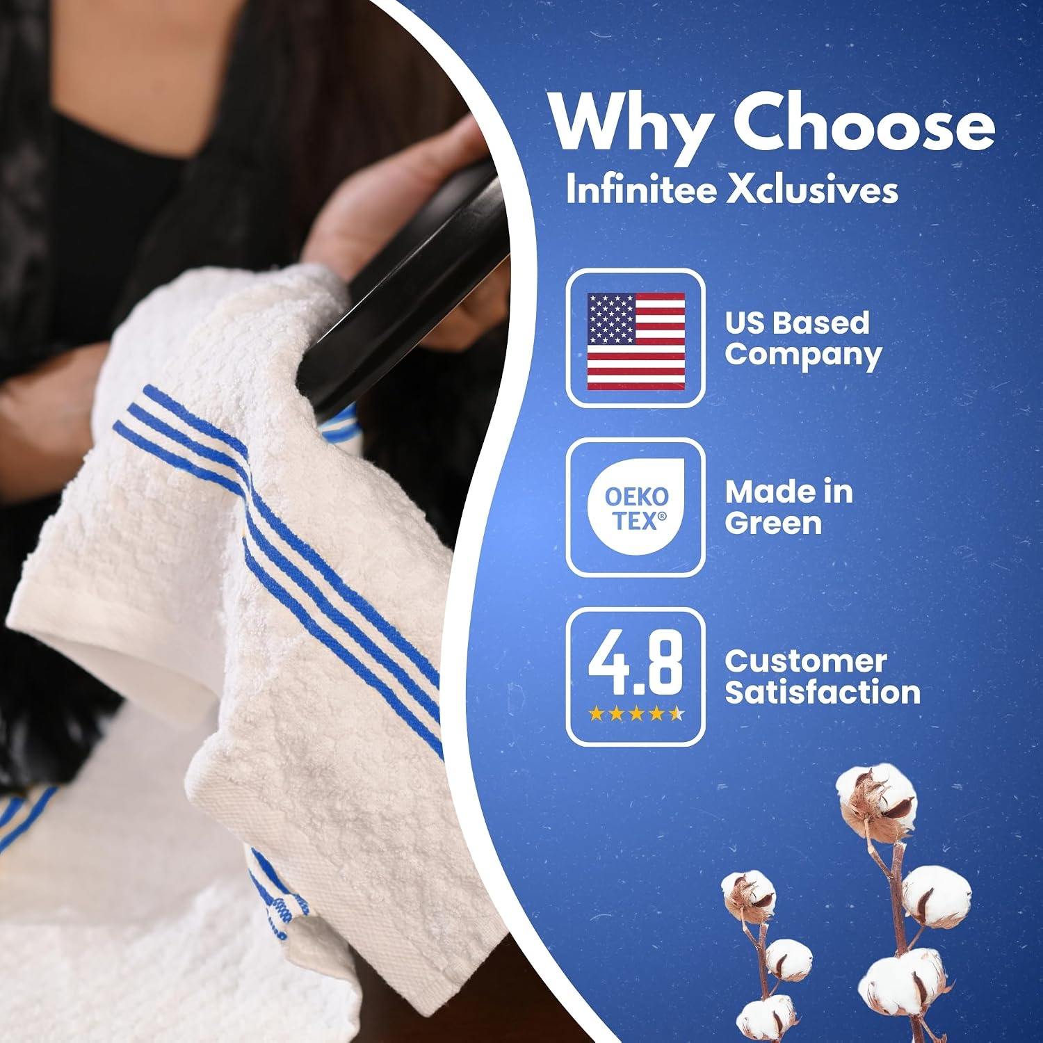 Thumbnail 6 de Infinitee Xclusives Cotton Kitchen Towels 15 x 25 Inches