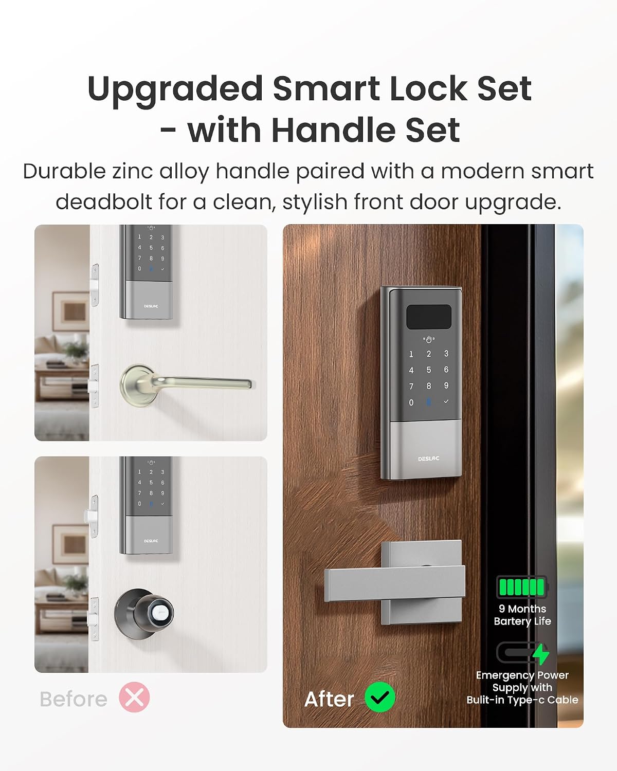 Detalle de DESLOC smart door lock, K140 Plus