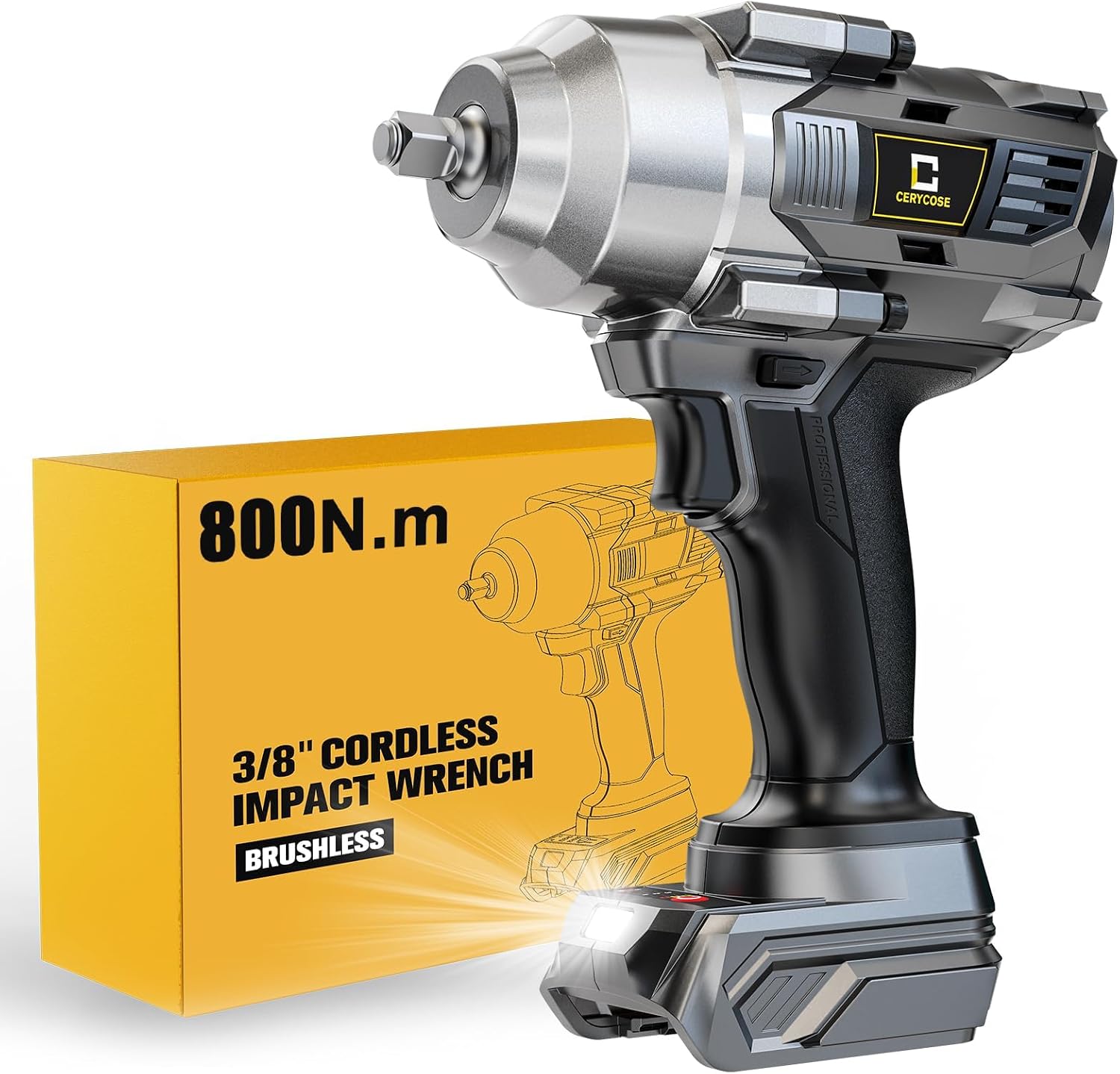Detalle de Cerycose Cordless Impact Wrench 600 Ft-lbs