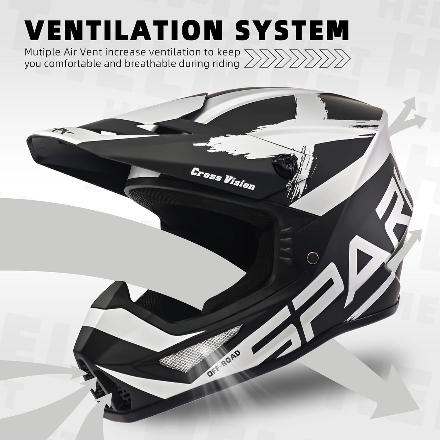 Thumbnail 5 de Motocross Helmet 01 Gray Medium