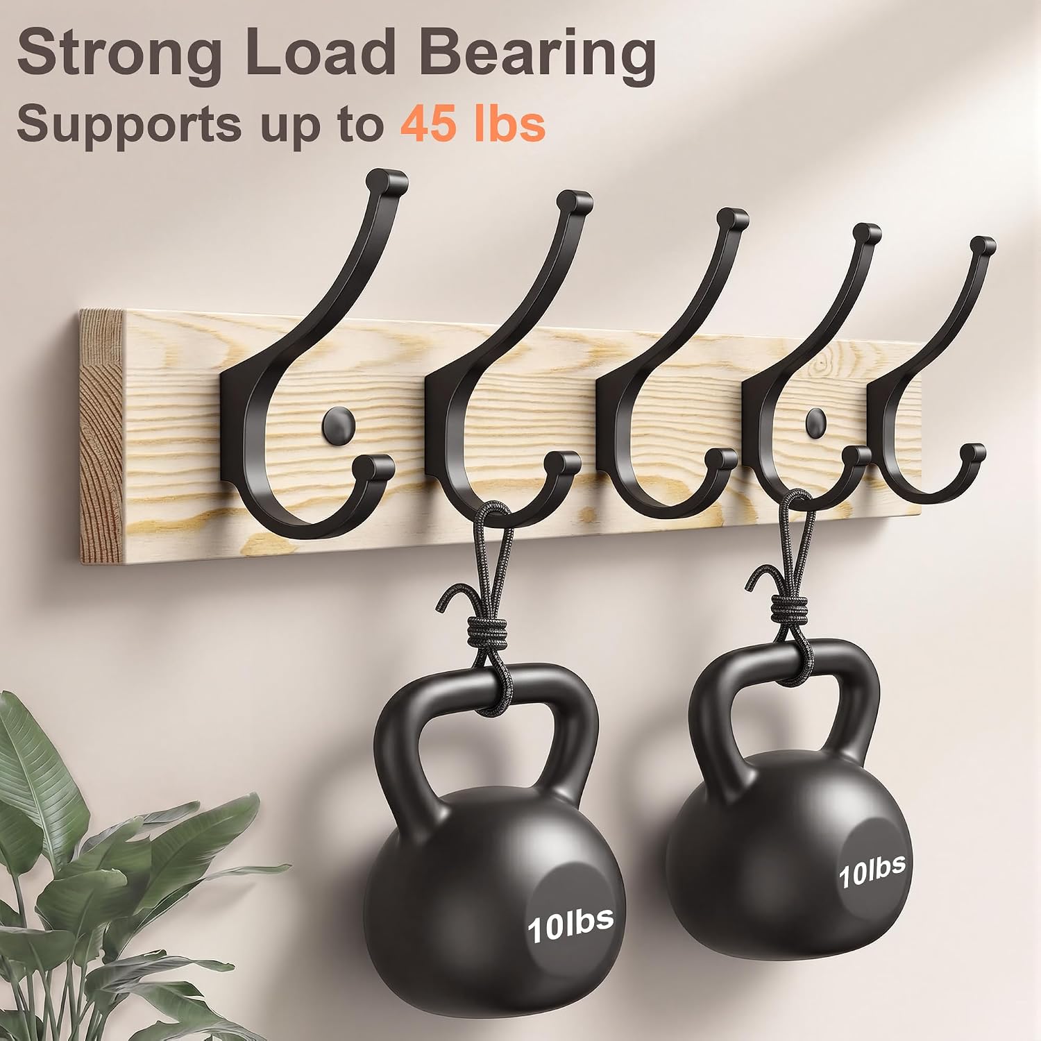 Thumbnail 2 de Optish wall-mounted coat rack with 5 double hooks
