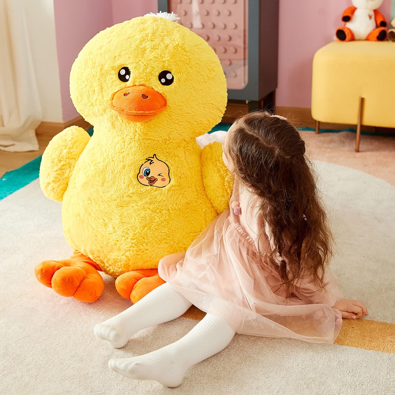 Detalle de IKASA Large Duck Plush 19" Giant Stuffed Animal
