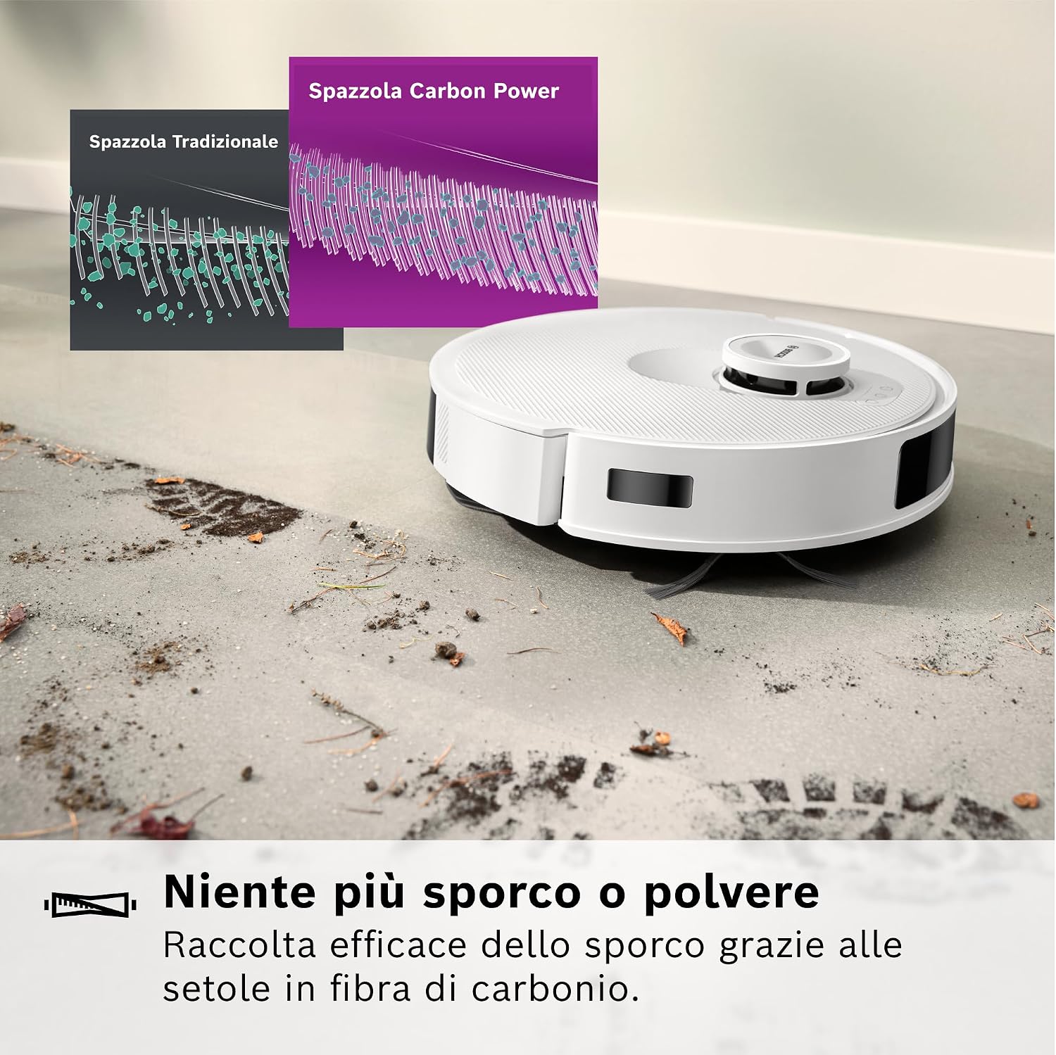 Detalle 1 de Bosch Spotless+Robot 11.000Pa aspirapolvere e lavapavimenti