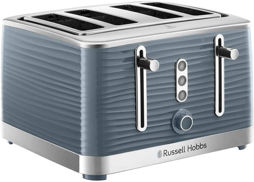 Thumbnail 6 de Russell Hobbs Inspire 4 Slice Toaster (Black textured high gloss, extra wide slots)