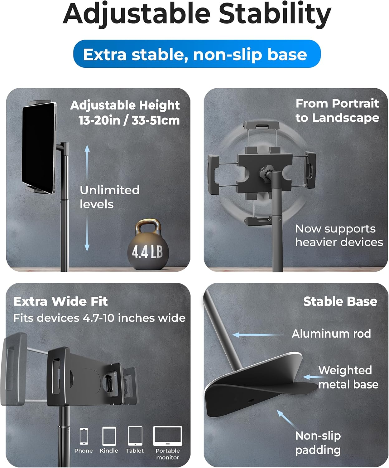 Thumbnail 3 de COOPER TabStand 20" Tall iPad stand for desk