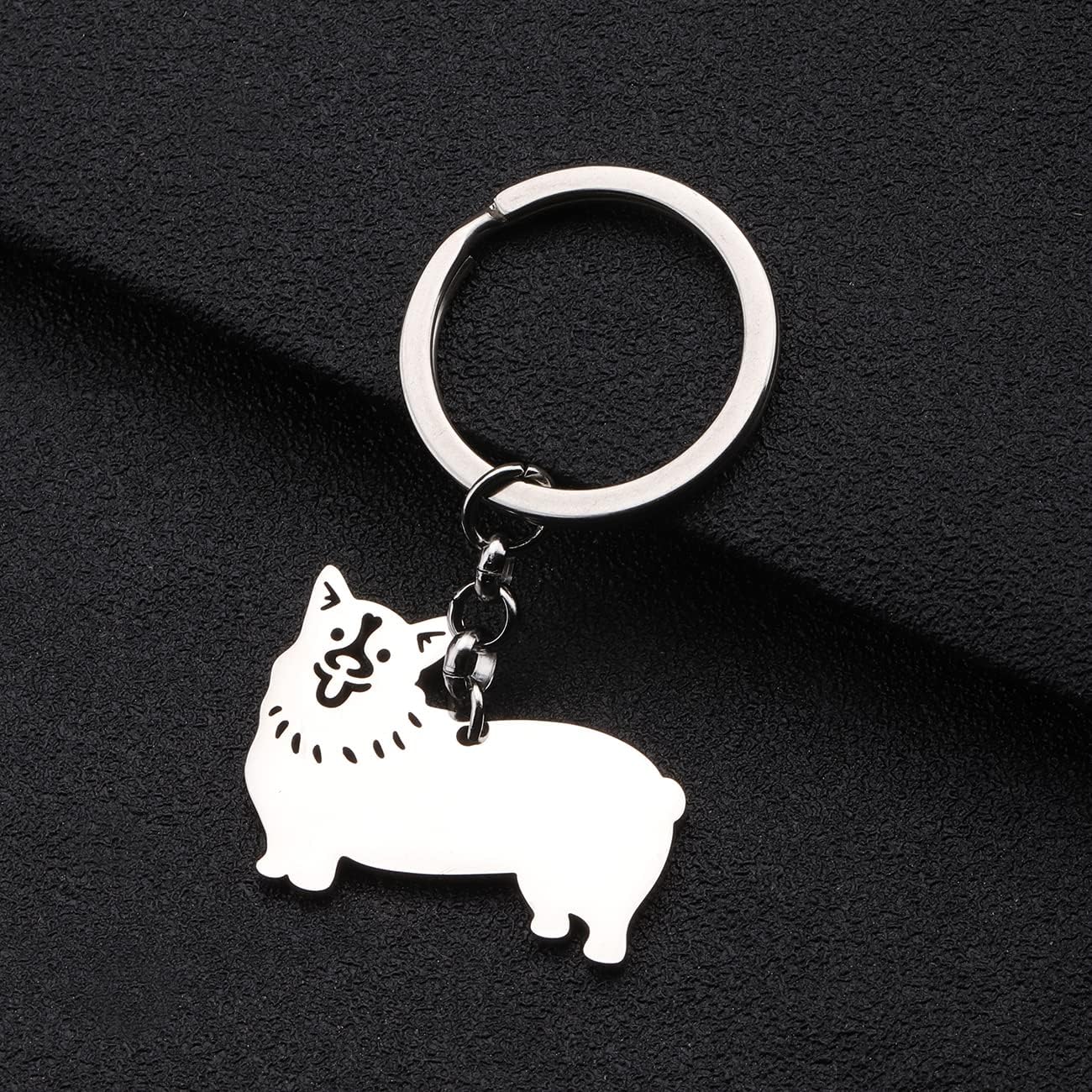 Detalle de Stainless Steel Dog Keychain Wallet Car Key Keyring by YAYAKO