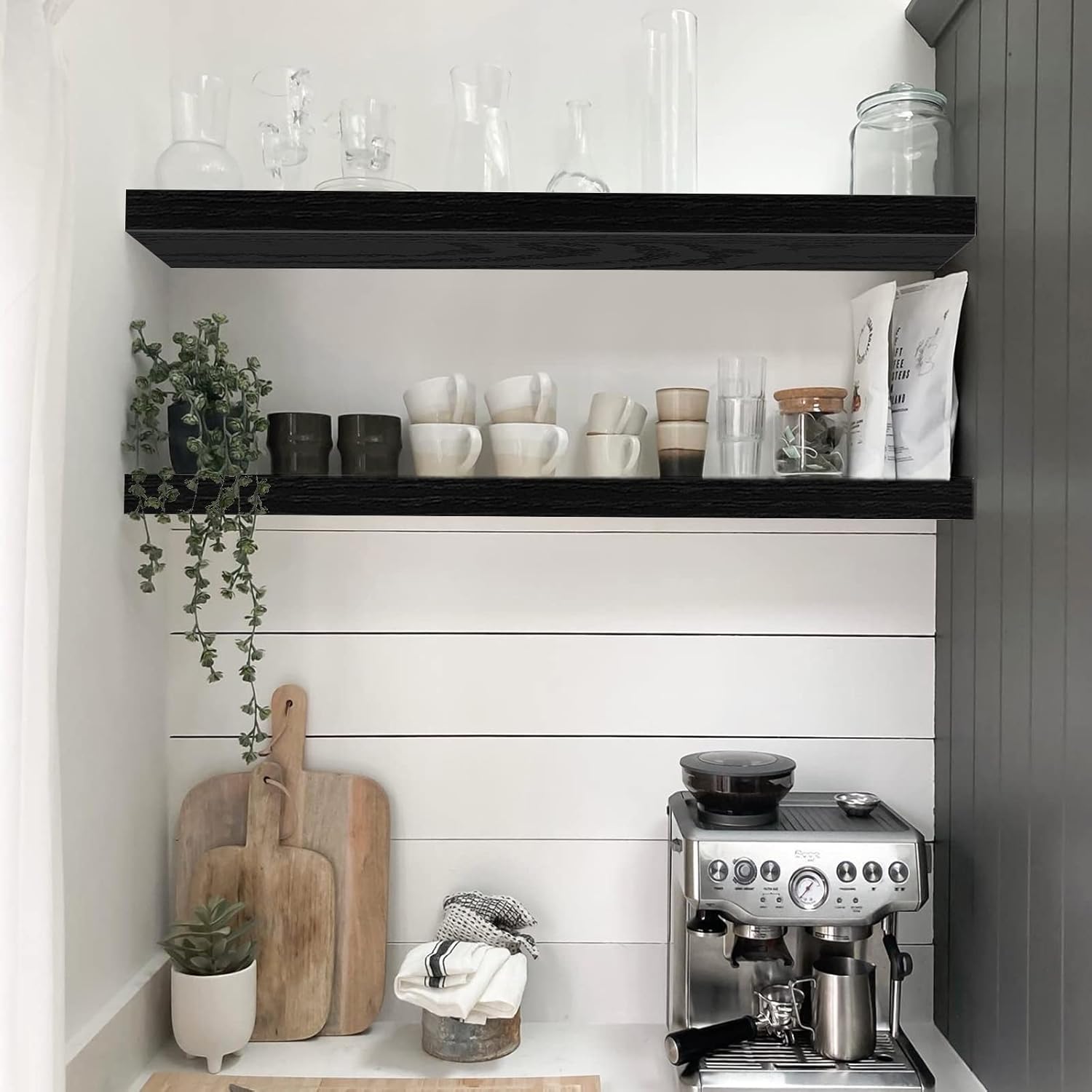 Thumbnail 4 de QEEIG Floating Shelves 35.4" Wall Shelf Set