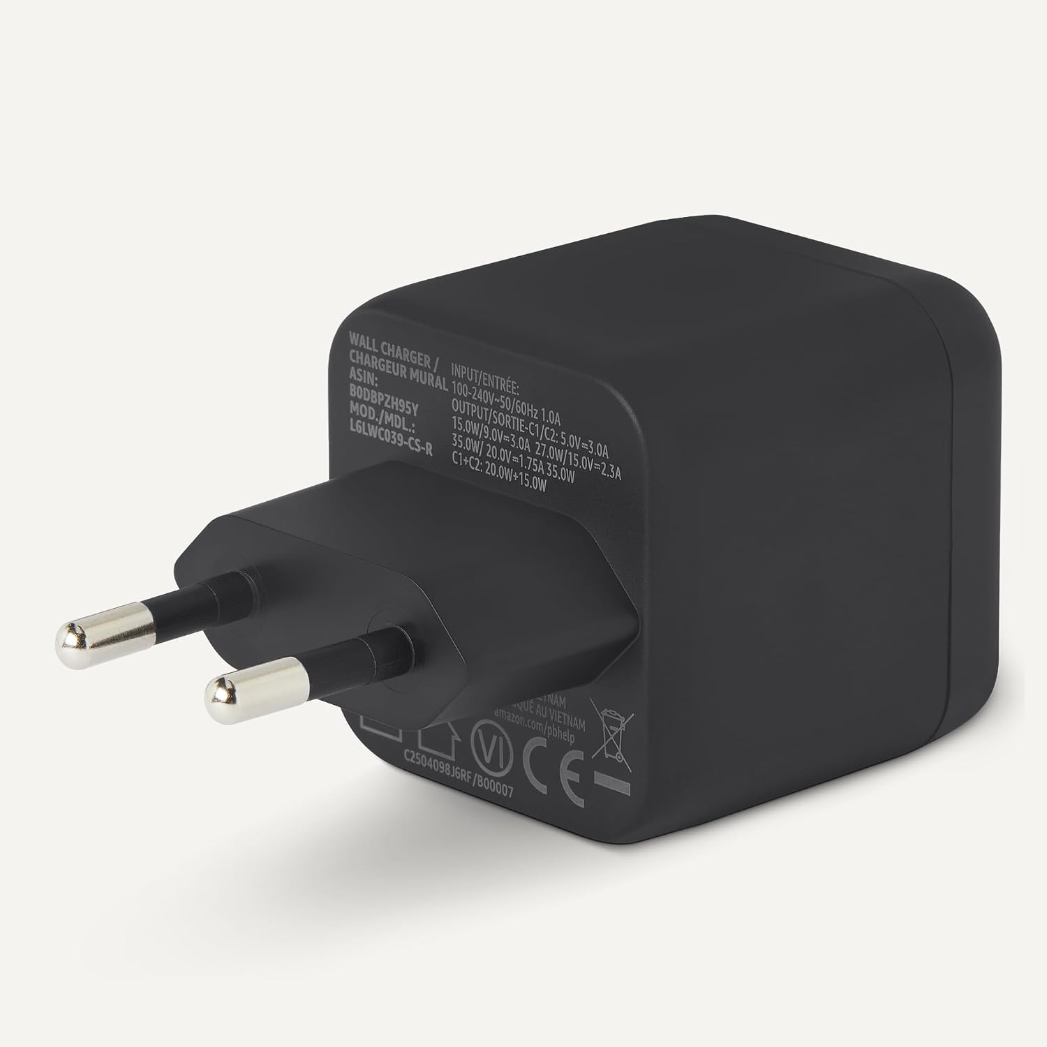 Detalle 2 de Amazon Basics Cargador USB-C Nano GaN 35W