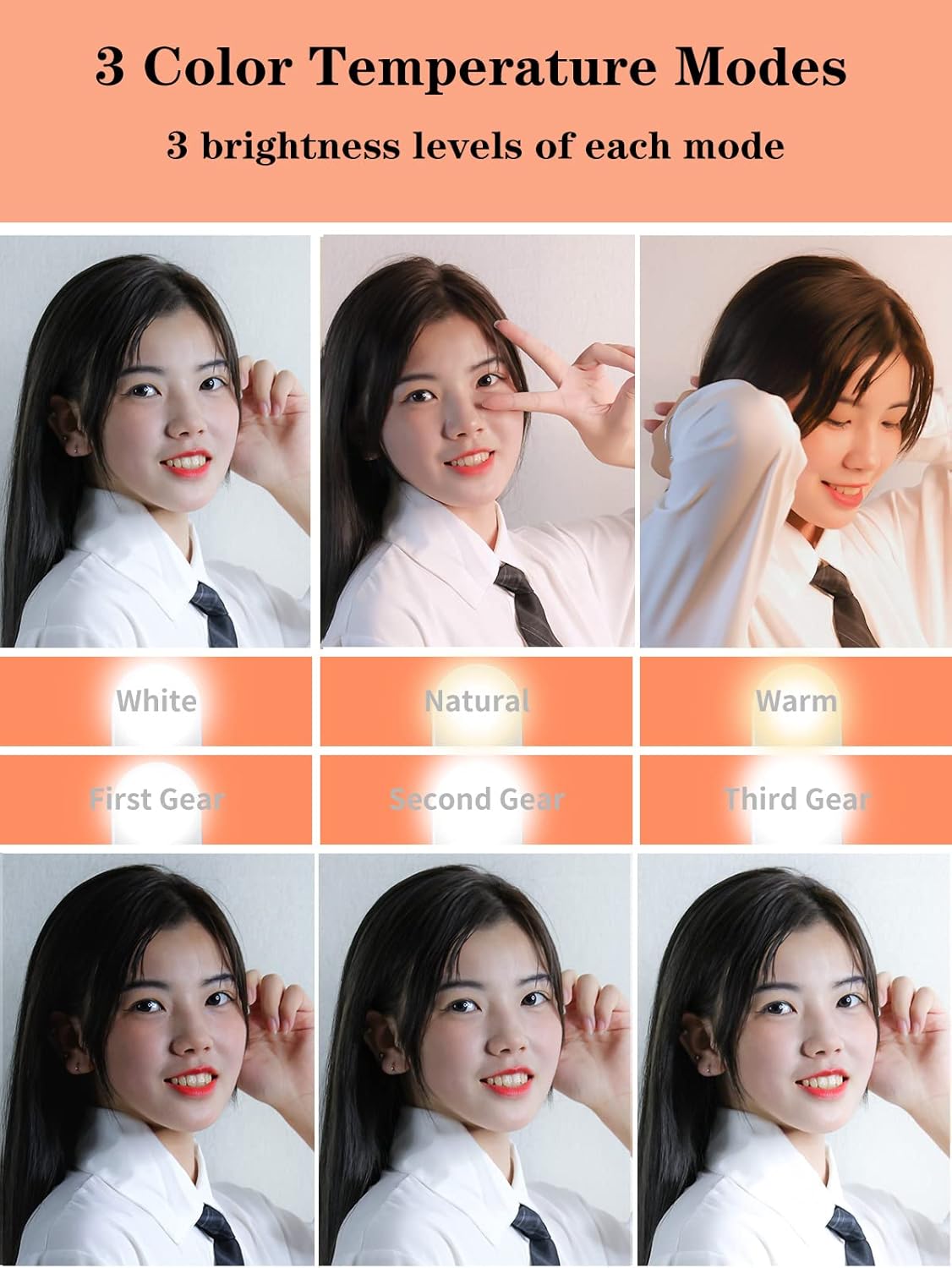 Thumbnail 6 de Selfie Stick Tripod with Wireless Remote, 46 in Cell Phone Tripod Stick with LED Fill Light