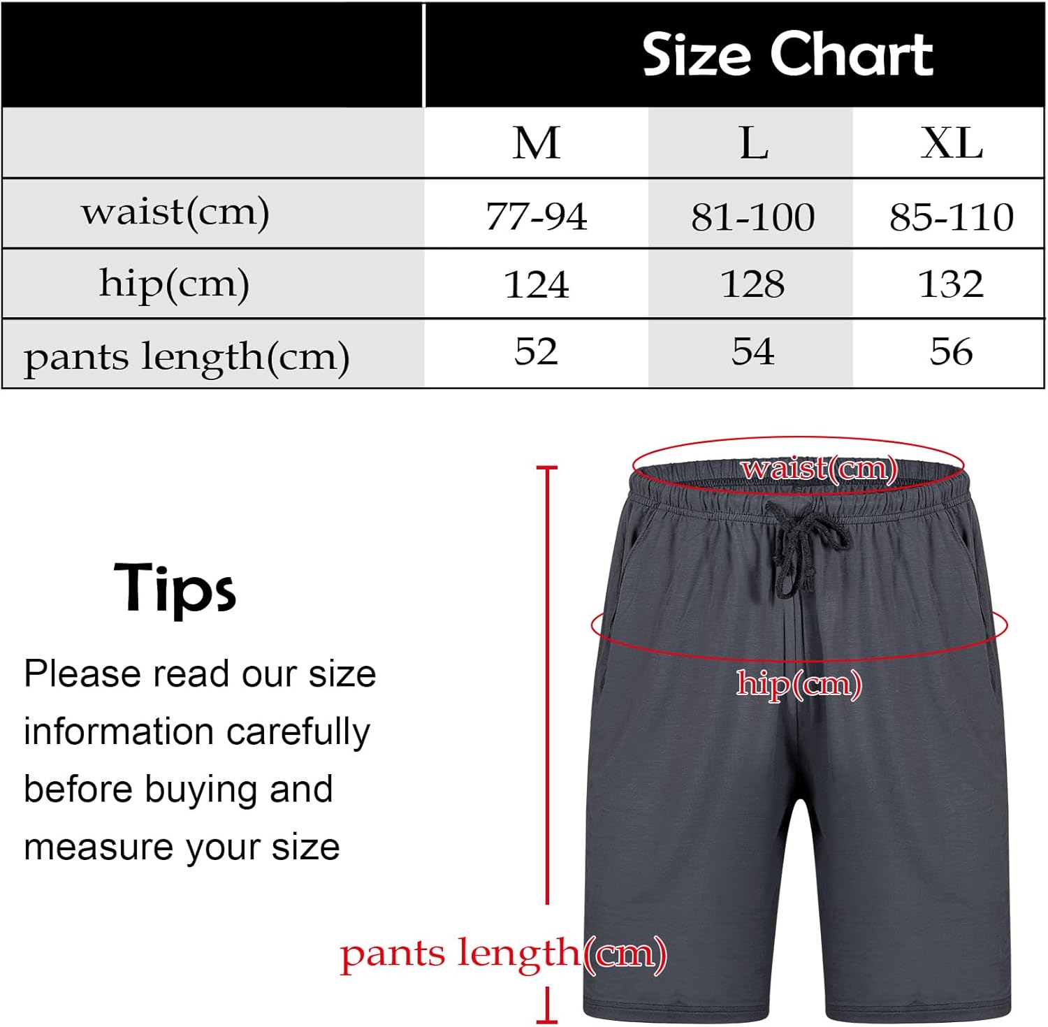 Thumbnail 5 de Chalier Cozy 2er Pack Pyjamahose Herren Kurz Modal – verstellbare Taille, zwei Taschen