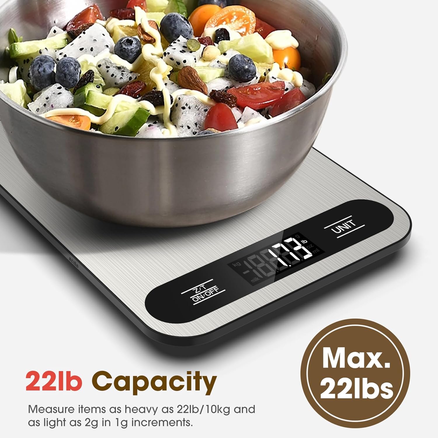 Detalle 2 de Mik-Nana Food Scale with LCD Display 22 lb Capacity 📏