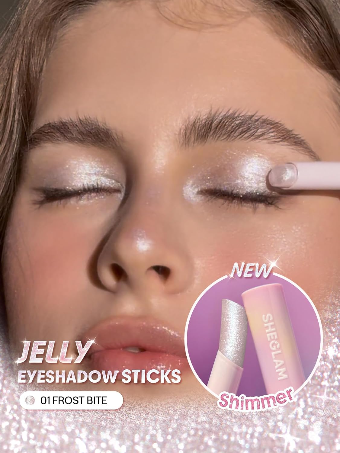 Detalle de SHEGLAM sb251126848188144644 Crystal Jelly Glaze Stick, 01 Frost Bite