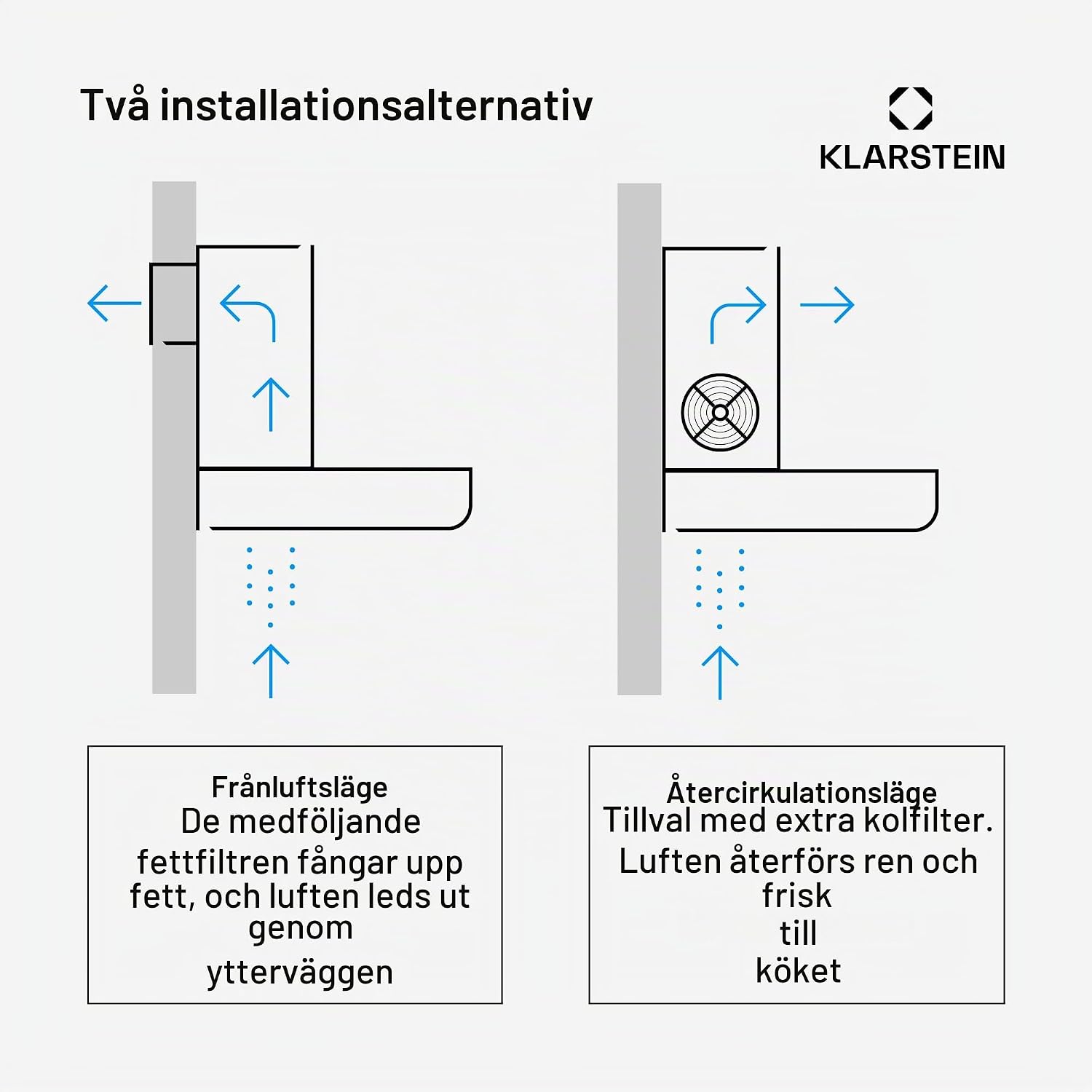 Detalle de Klarstein Vinea CGCH2-Vinea-B underbyggnadsfläkt, 60 cm, 610 m³/h