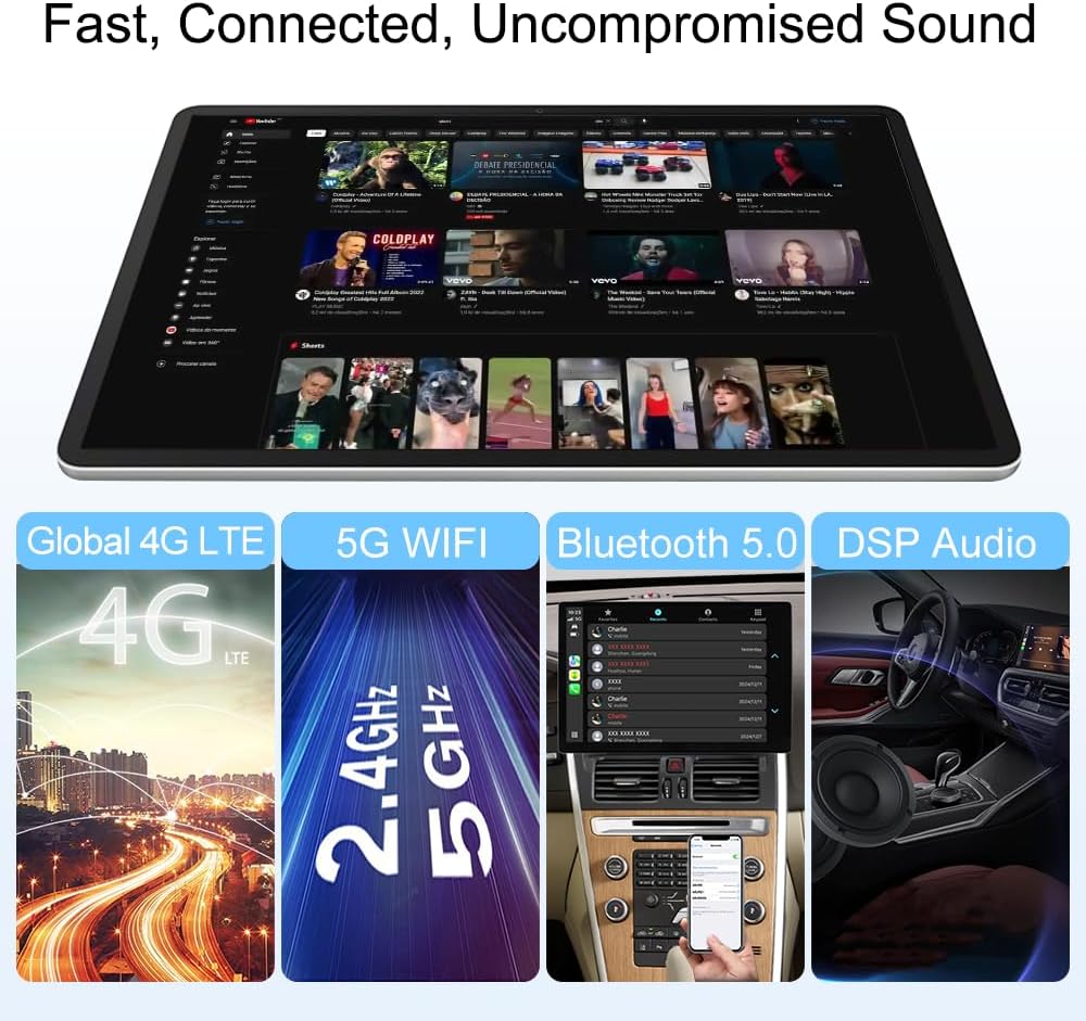 Thumbnail 6 de ACAVICA 13.1" QLED Android 15 car stereo for Fiat Ducato / Peugeot Boxer / Citroen Jumper (2007–2023) with wireless CarPlay & Android Auto