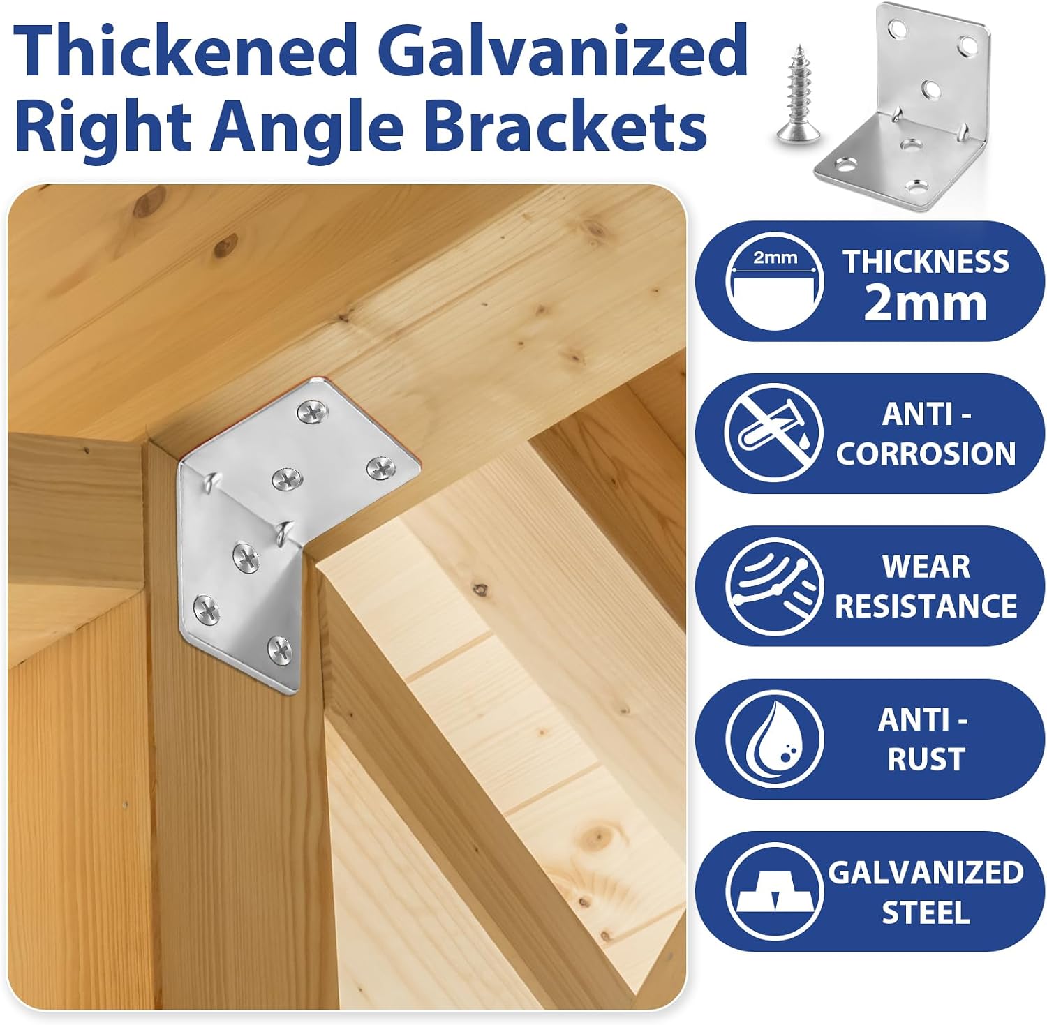 Detalle 1 de Xyxu L Brackets for Wood 10 Pack