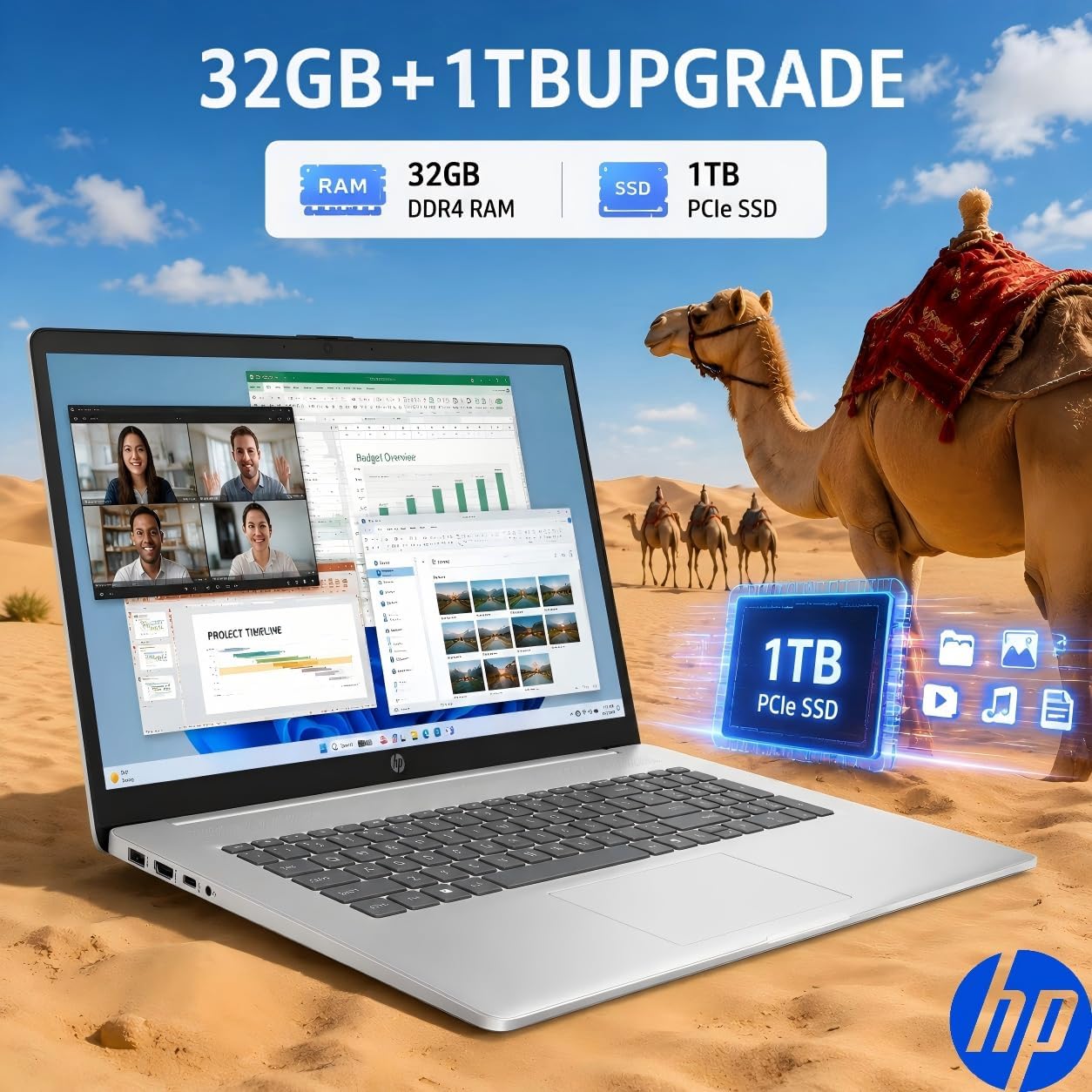 Detalle 2 de HP 17-inch laptop with 17.3-inch display
