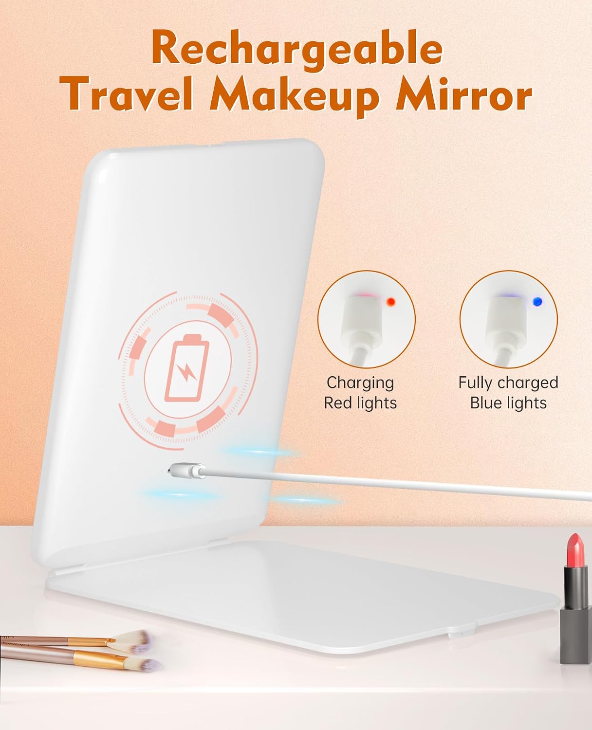 Detalle 2 de FUNTOUCH Rechargeable Travel Makeup Mirror 2000mAh ๐
