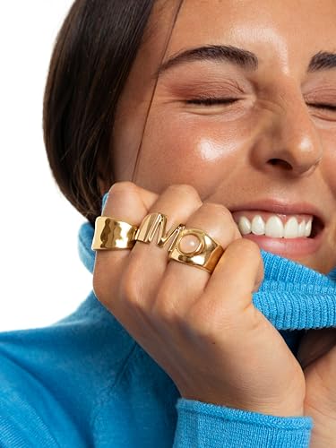 Detalle 2 de SINGULARU Letter Signet anillo talla única 💍