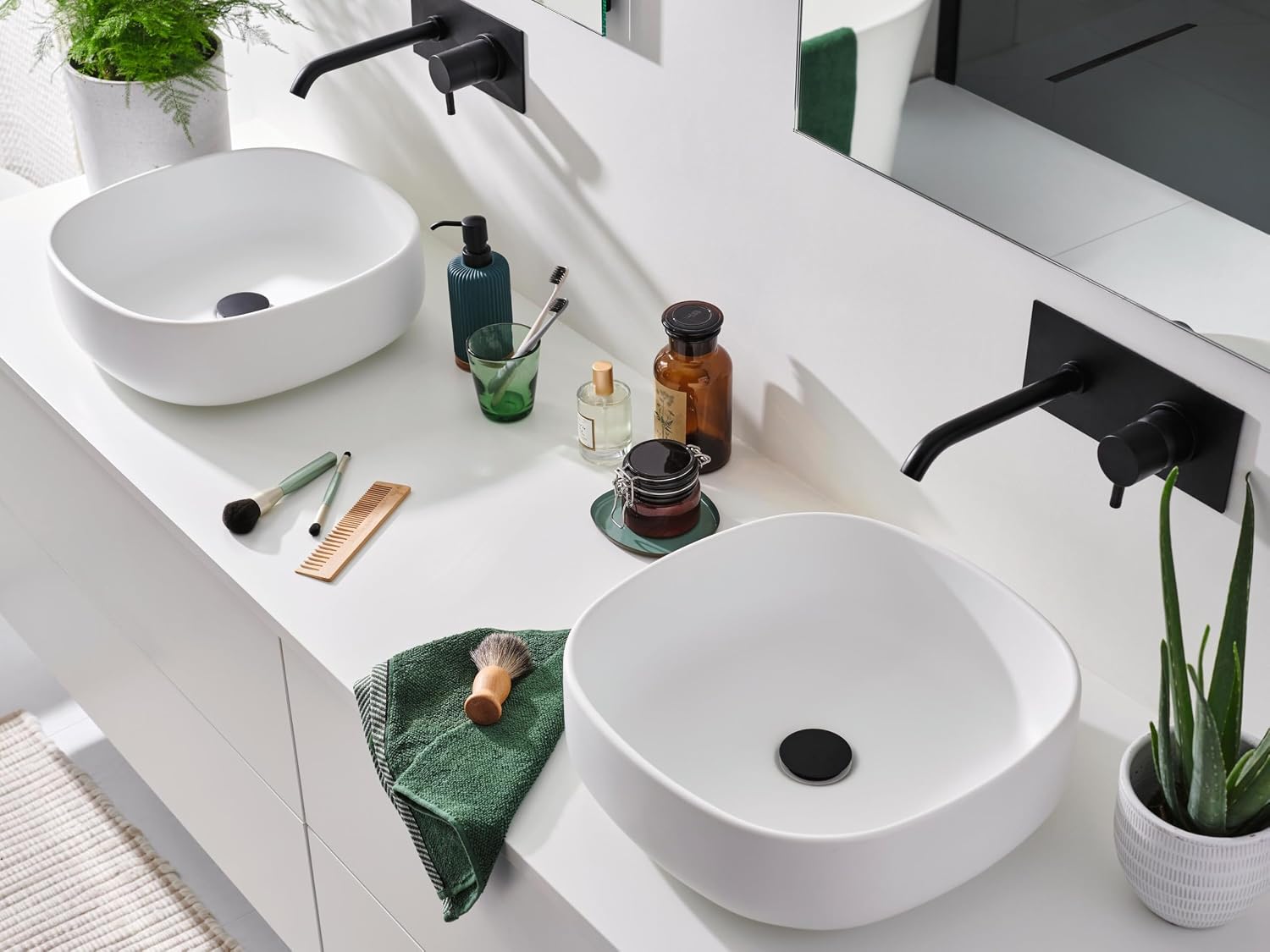 Detalle de Wirquin 30722863 XS Pure Noire – zestaw odpływowy z syfonem ø32, Quick-Clac
