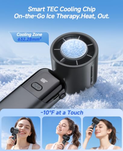 Detalle de 4 in 1 Ventilatore Turbo Portatile Yannovus: raffredda ovunque con mano, collo o tavolo